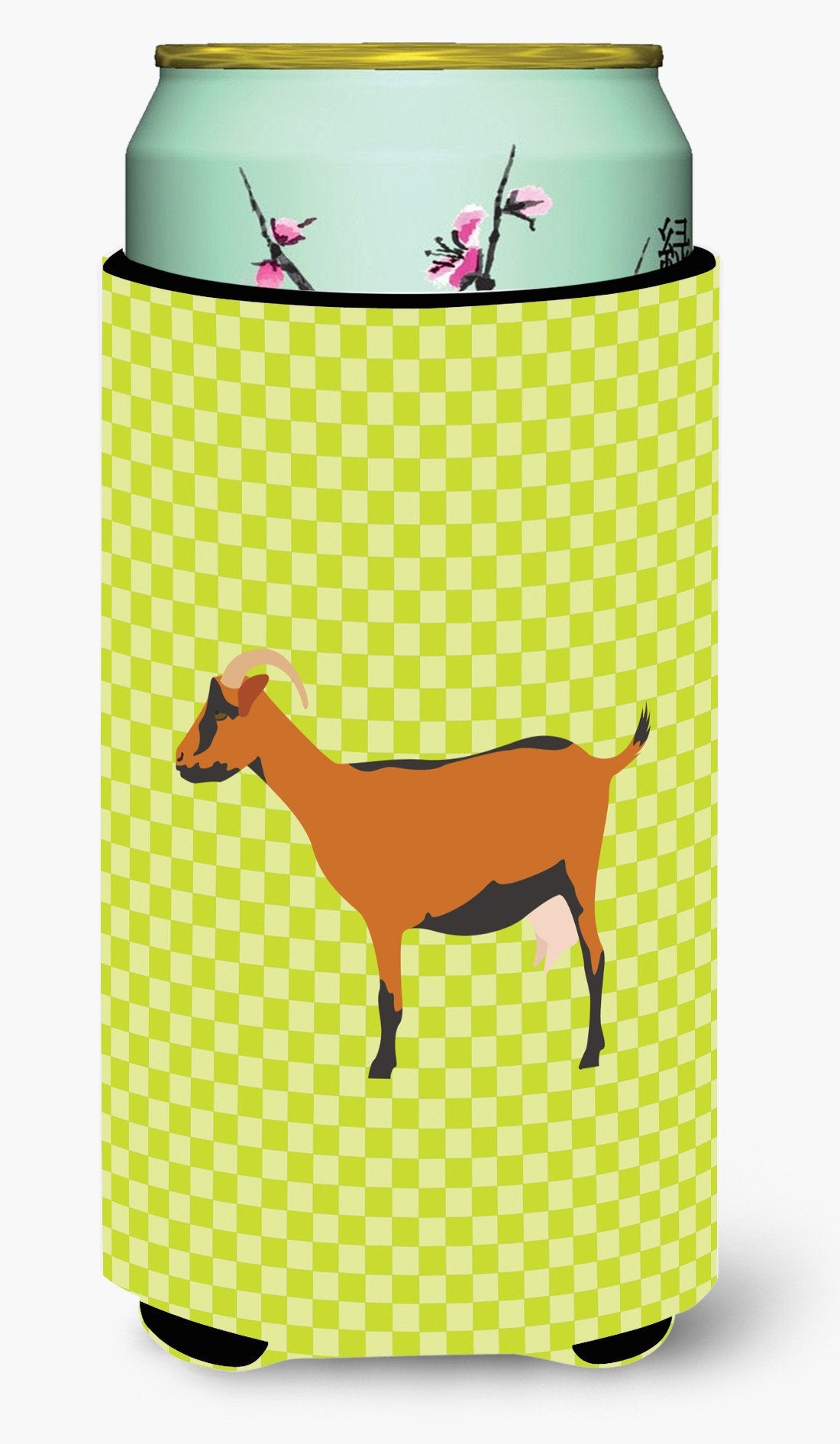 Oberhasli Goat Green Tall Boy Beverage Insulator Hugger BB7714TBC by Caroline's Treasures