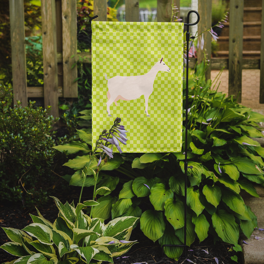 Saanen Goat Green Flag Garden Size