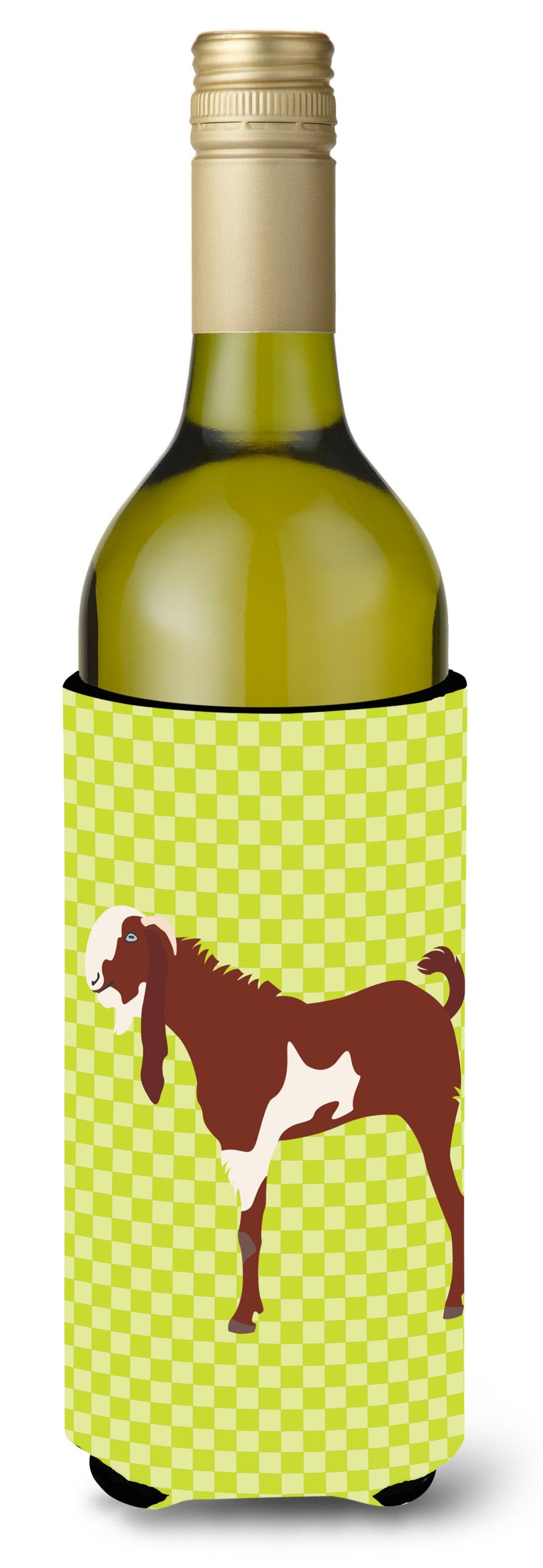 Jamnapari Goat Green Wine Bottle Beverge Insulator Hugger BB7716LITERK by Caroline's Treasures