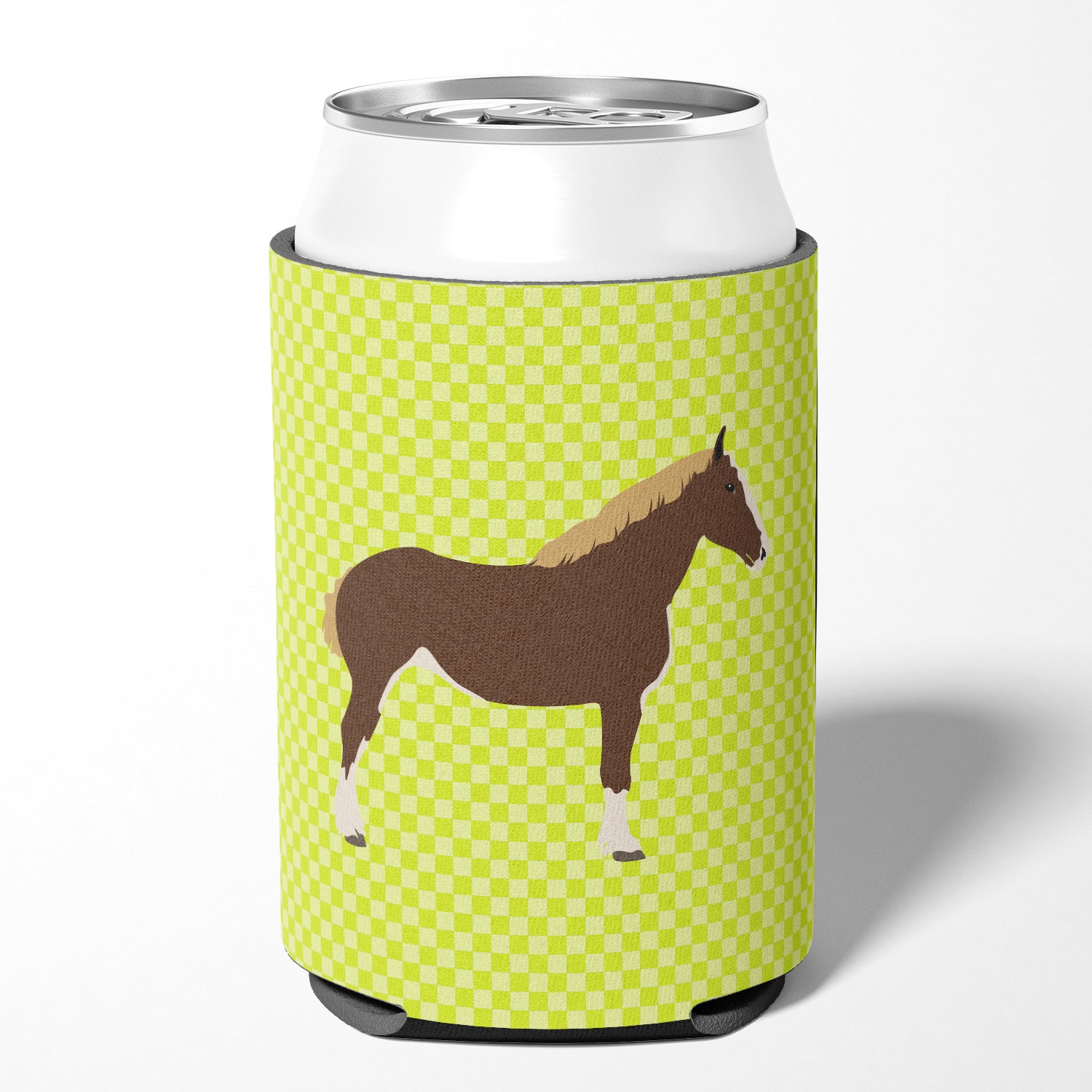Percheron Horse Green Can or Bottle Hugger BB7732CC