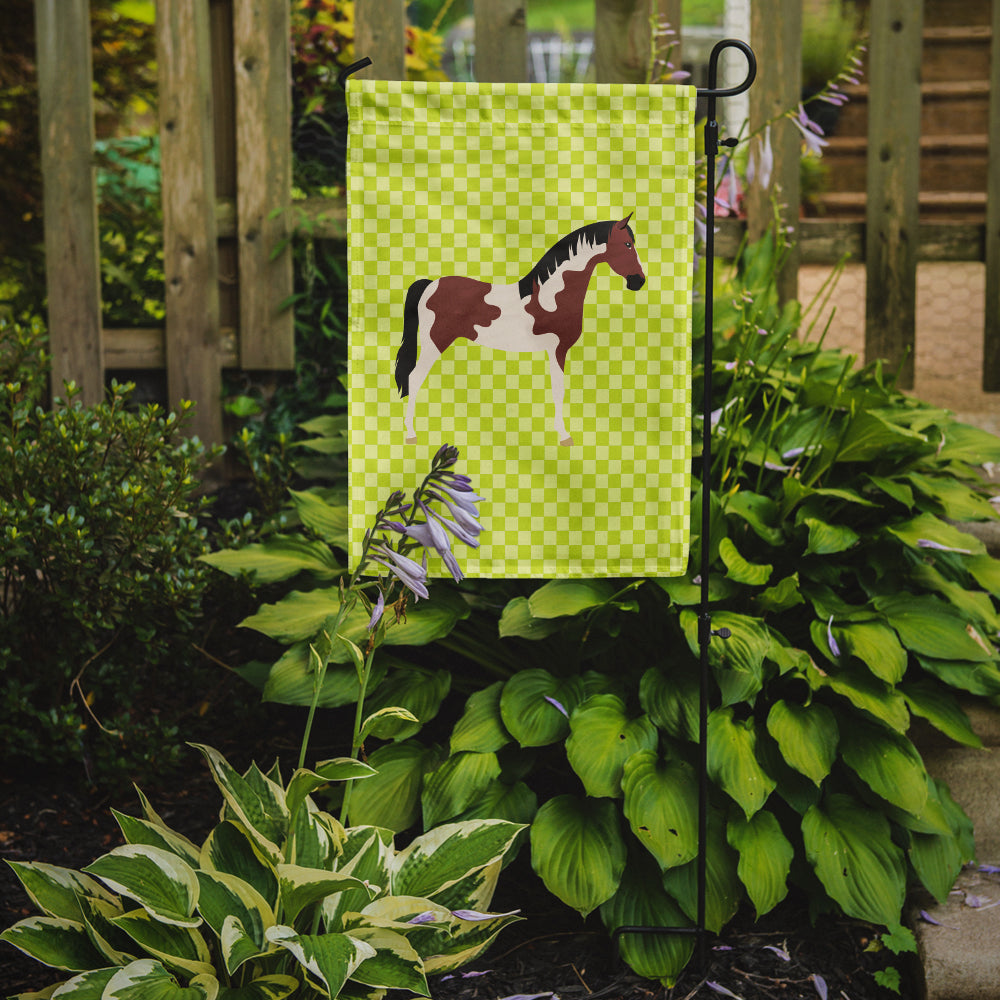 Pinto Horse Green Flag Garden Size