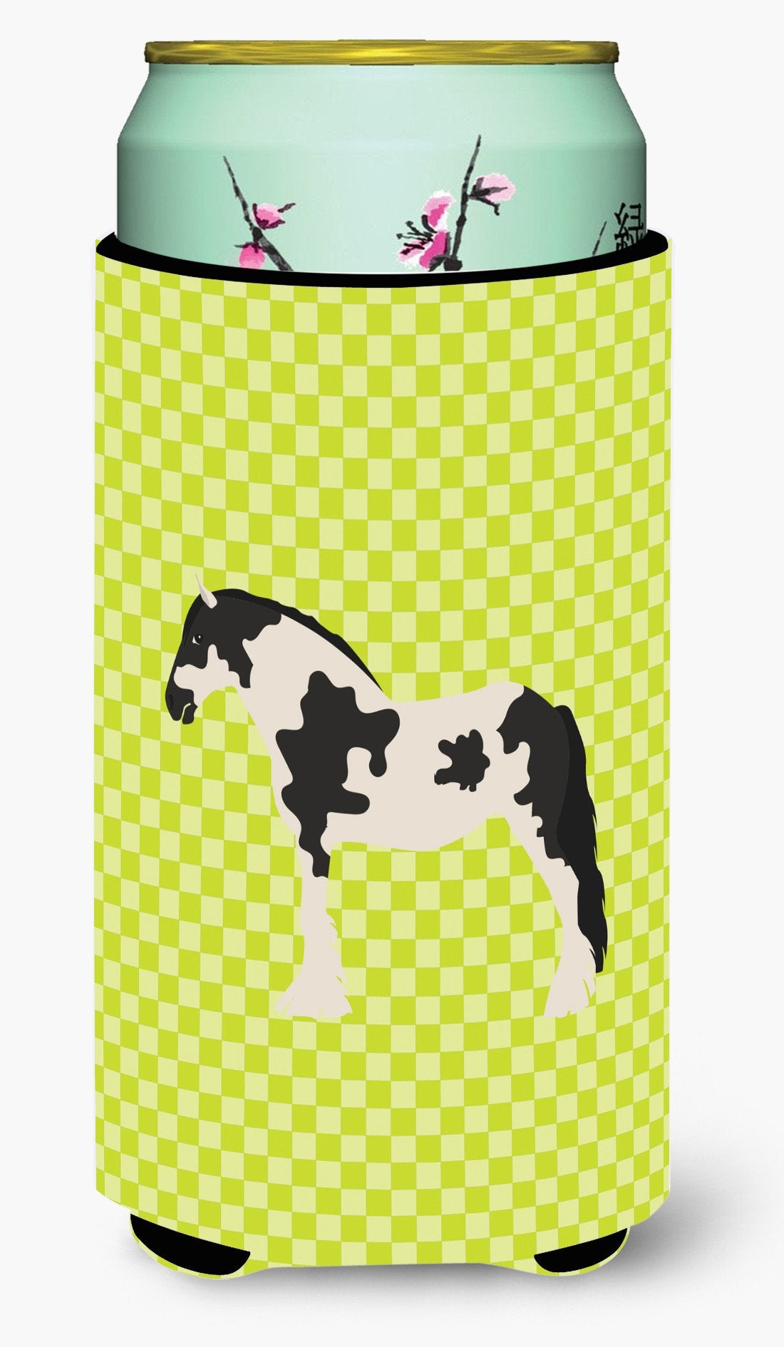 Cyldesdale Horse Green Tall Boy Beverage Insulator Hugger BB7738TBC by Caroline's Treasures