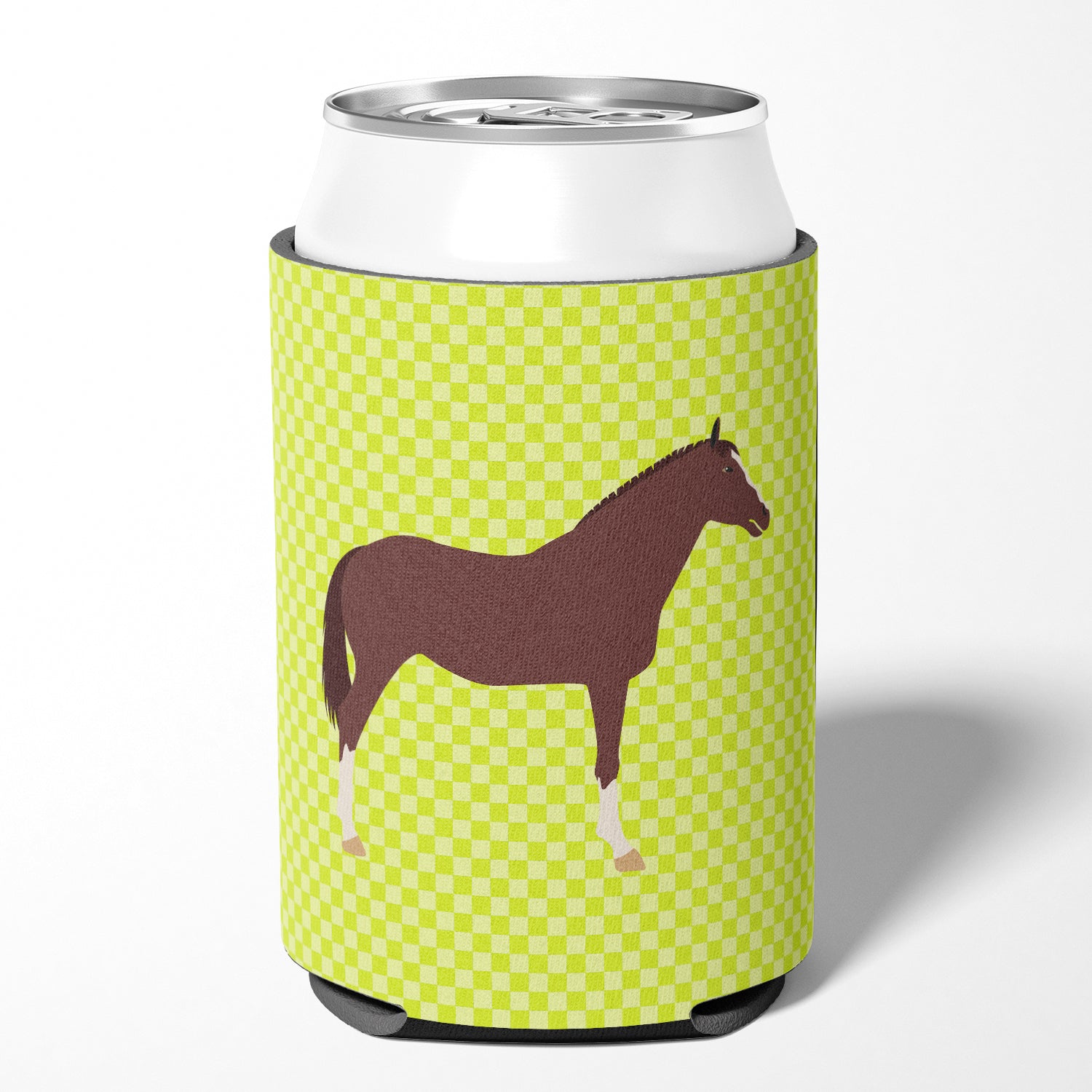 English Thoroughbred Horse Green Can or Bottle Hugger BB7739CC
