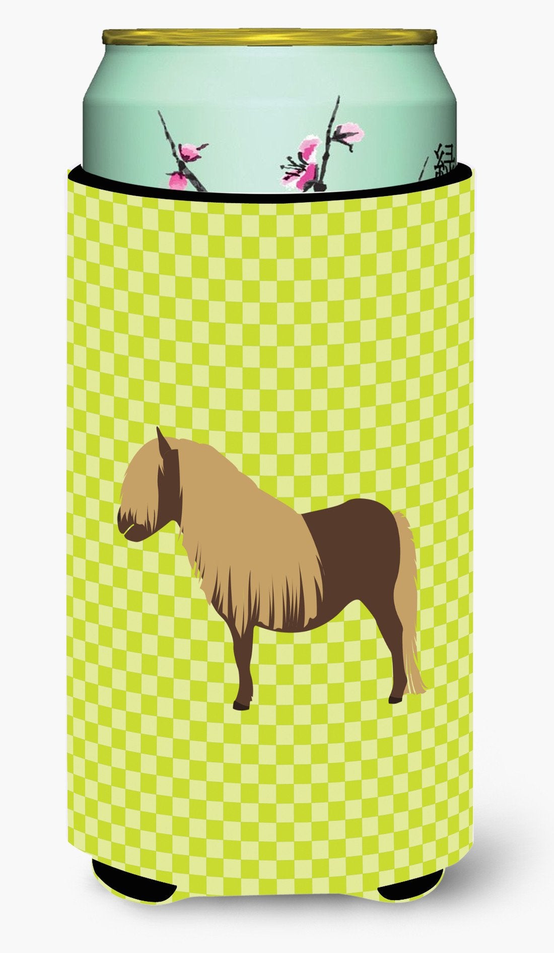 Shetland Pony Horse Green Tall Boy Beverage Insulator Hugger BB7740TBC by Caroline's Treasures