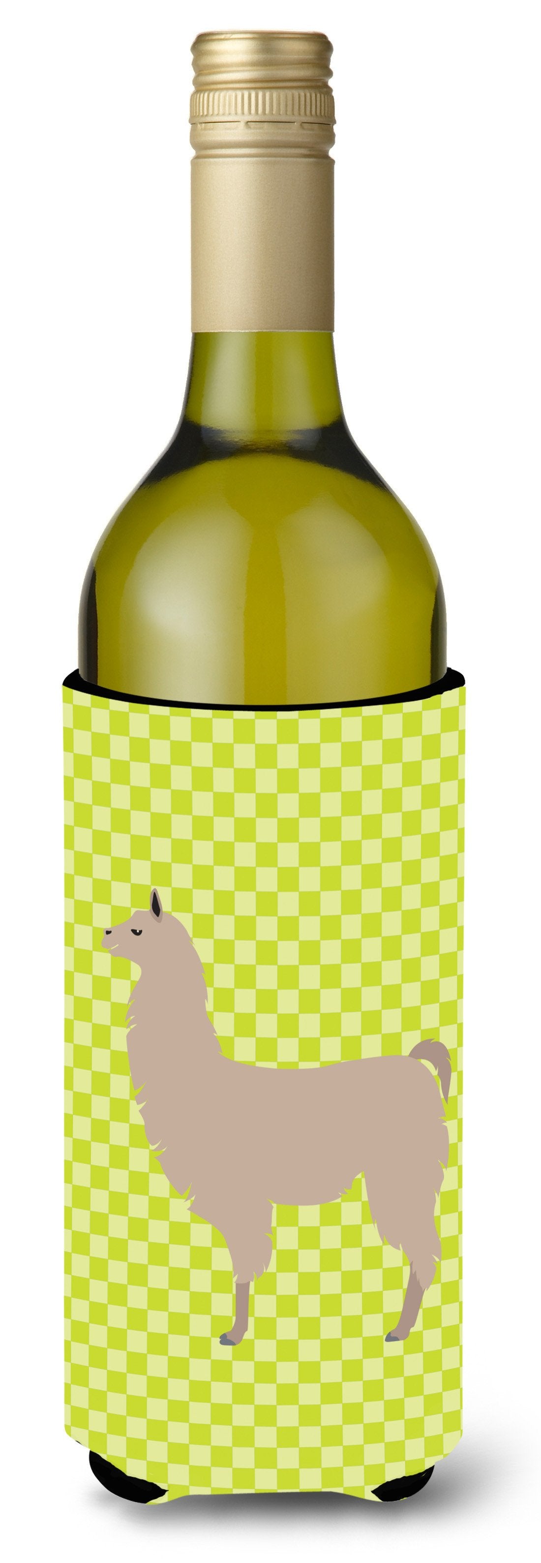 Llama Green Wine Bottle Beverge Insulator Hugger BB7742LITERK by Caroline's Treasures