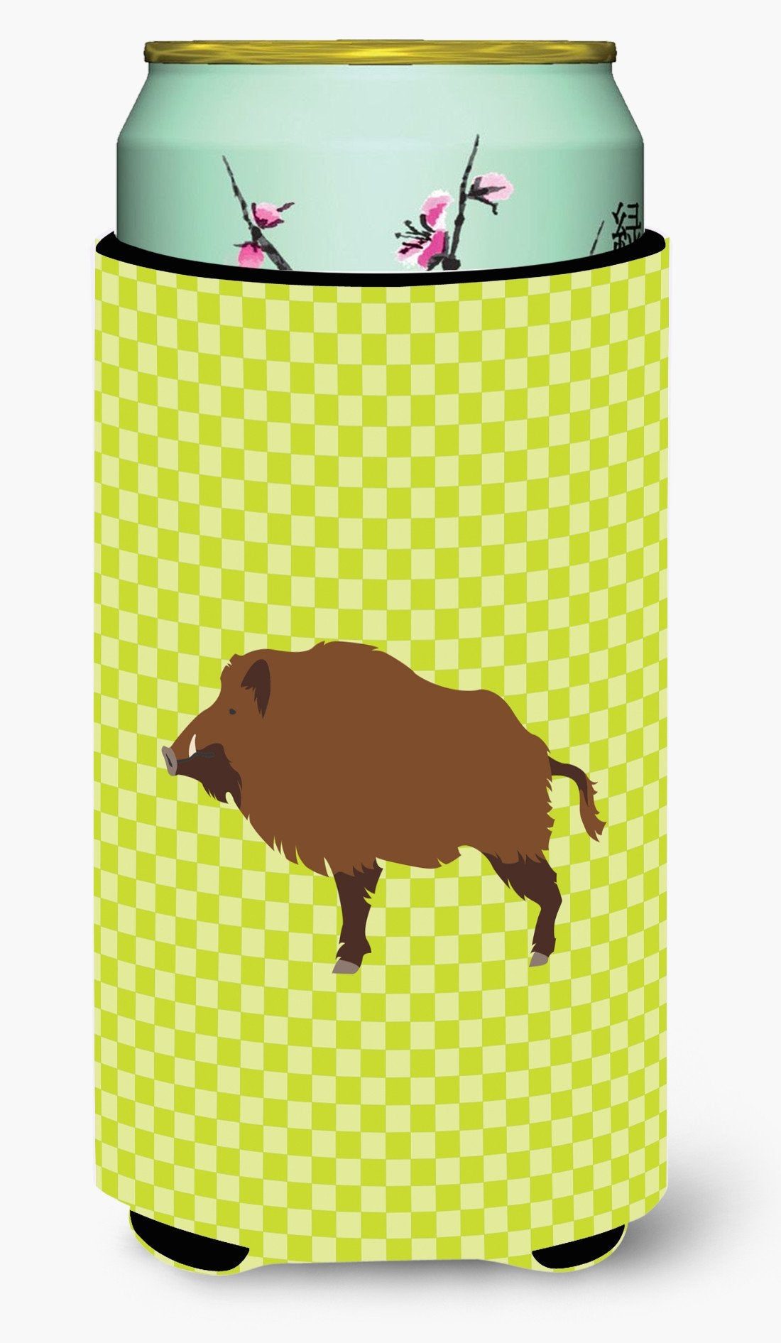 Wild Boar Pig Green Tall Boy Beverage Insulator Hugger BB7762TBC by Caroline's Treasures