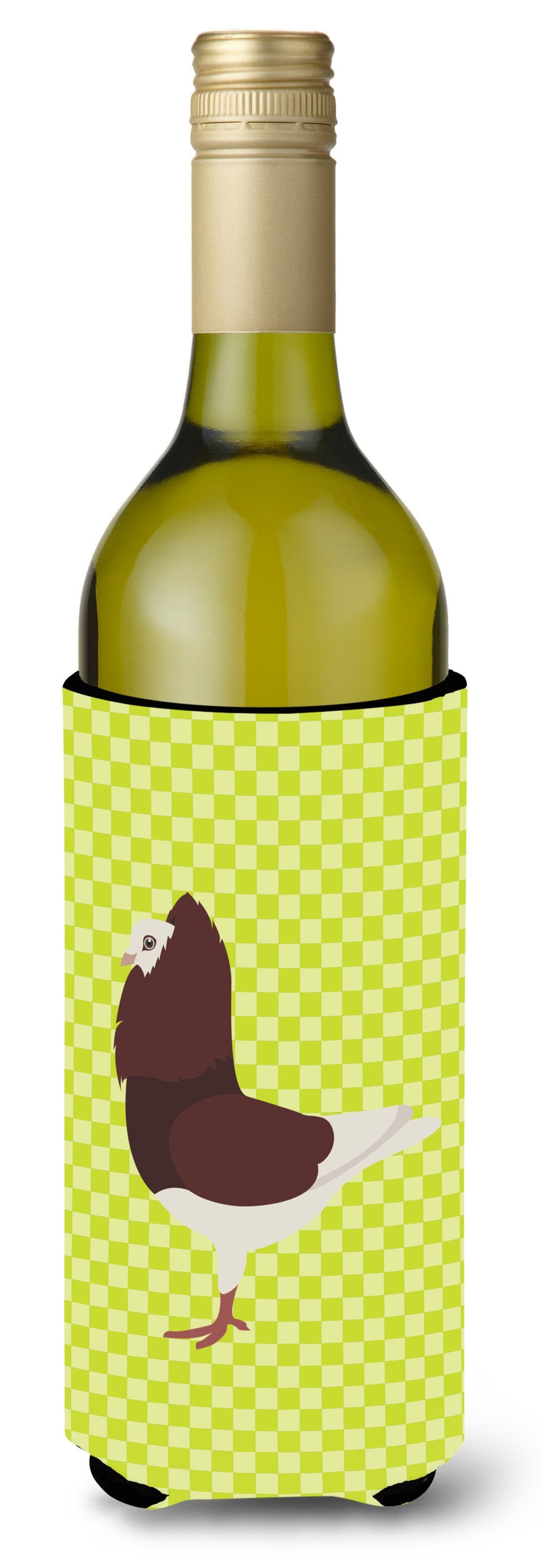 Capuchin Red Pigeon Green Wine Bottle Beverge Insulator Hugger BB7774LITERK by Caroline's Treasures