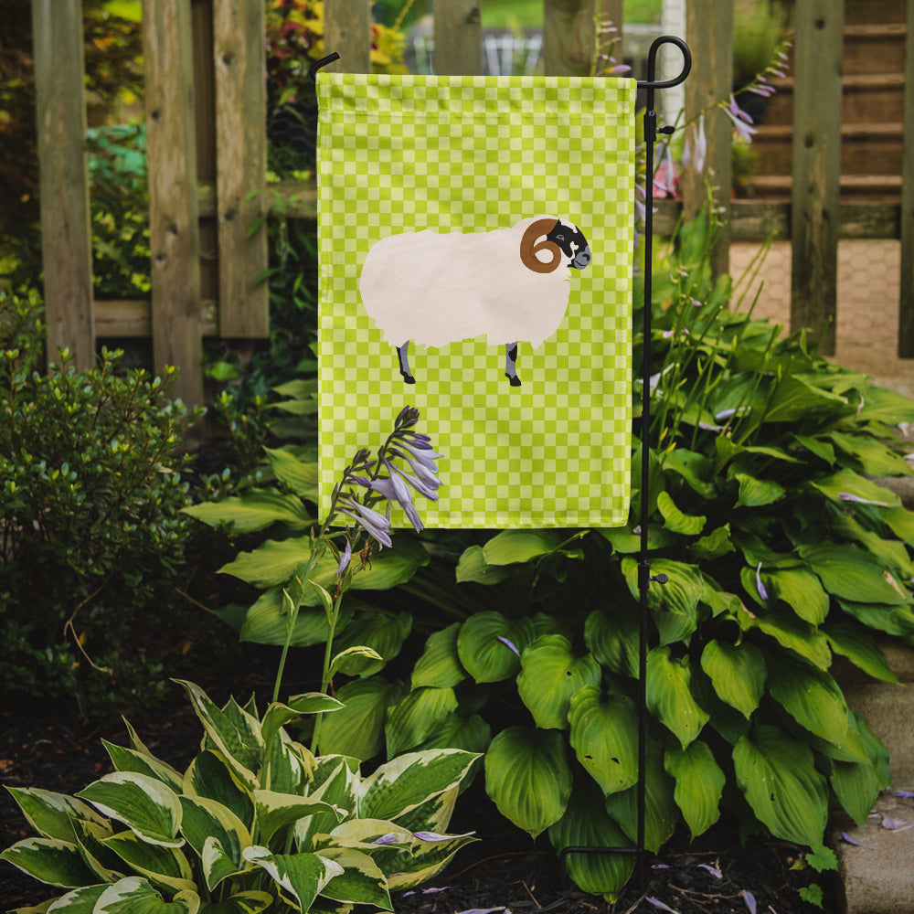 Scottish Blackface Sheep Green Flag Garden Size