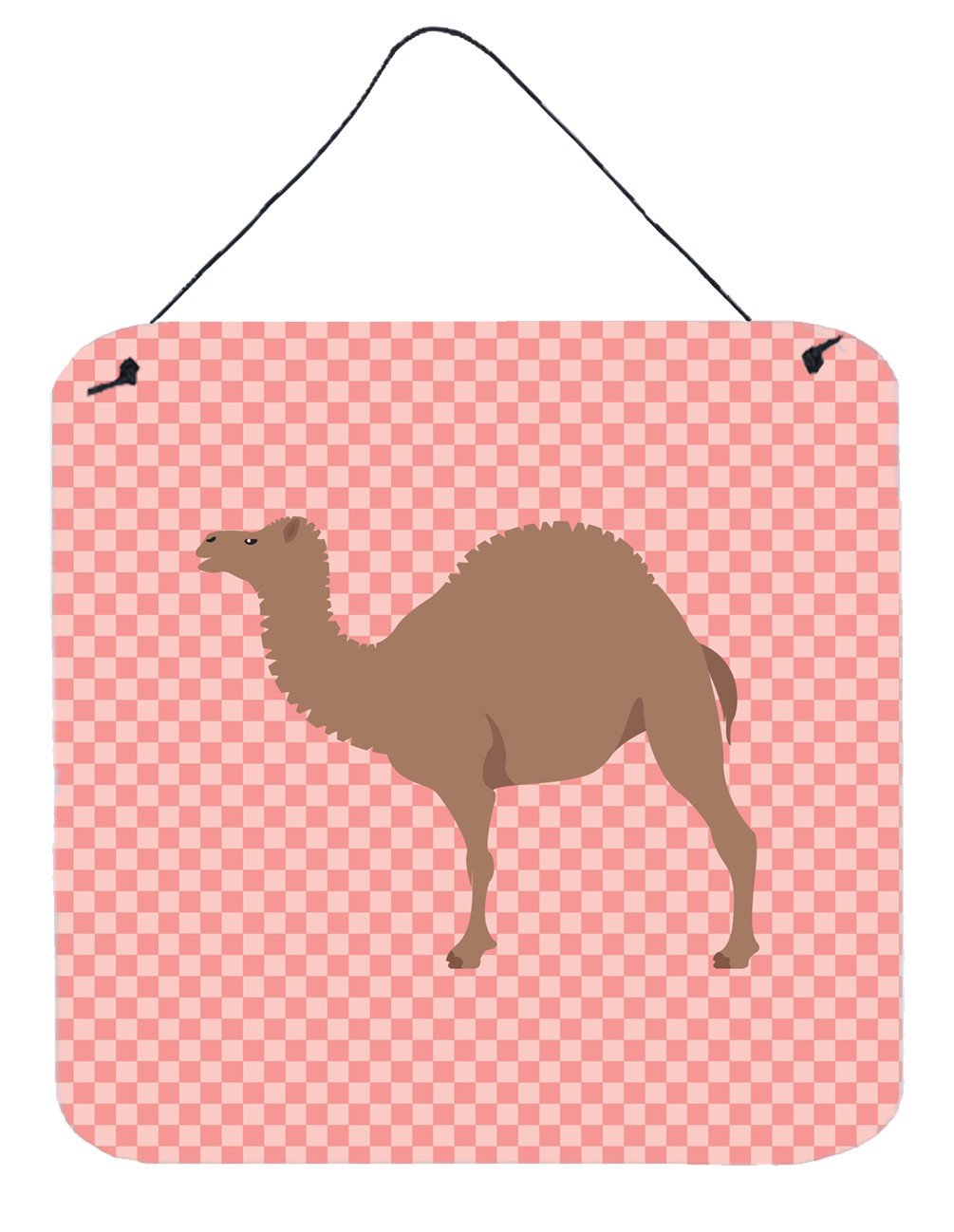 F1 Hybrid Camel Pink Check Wall or Door Hanging Prints BB7819DS66 by Caroline's Treasures