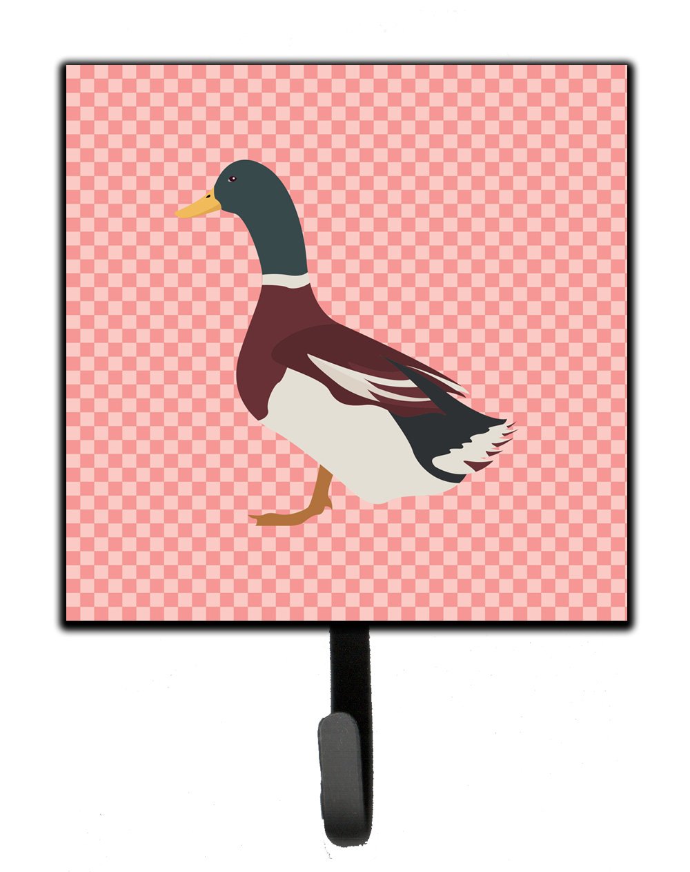 Rouen Duck Pink Check Leash or Key Holder by Caroline's Treasures