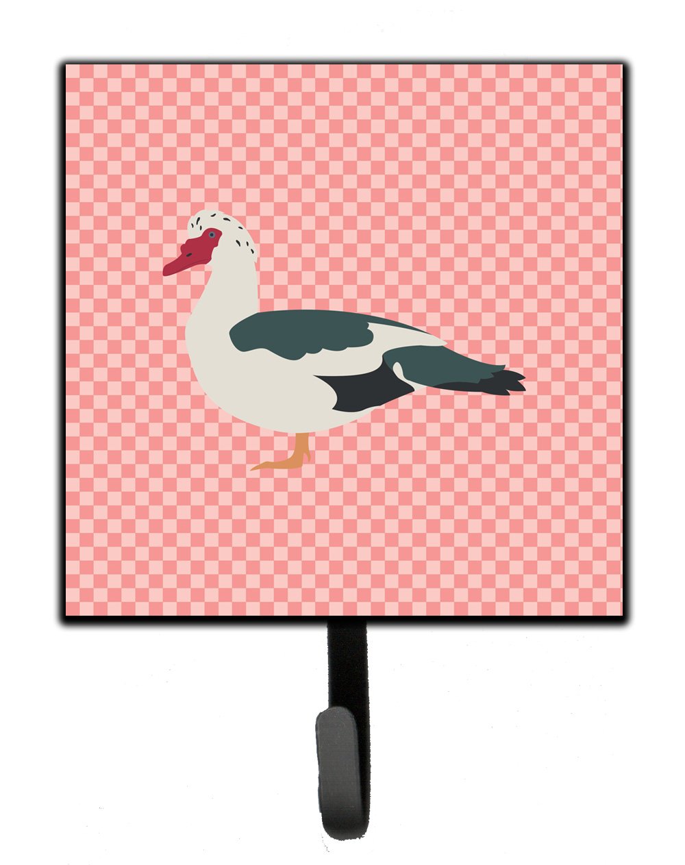 Muscovy Duck Pink Check Leash or Key Holder by Caroline's Treasures