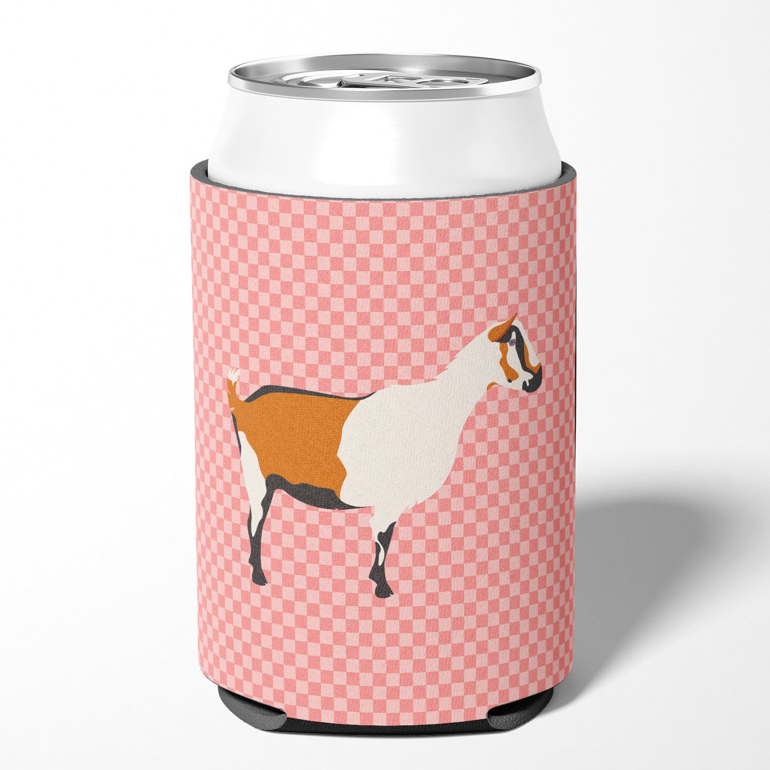 Alpine Goat Pink Check Can or Bottle Hugger BB7880CC