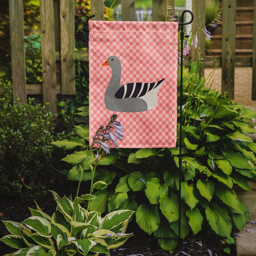Pilgrim Goose Pink Check Flag Garden Size BB7893GF