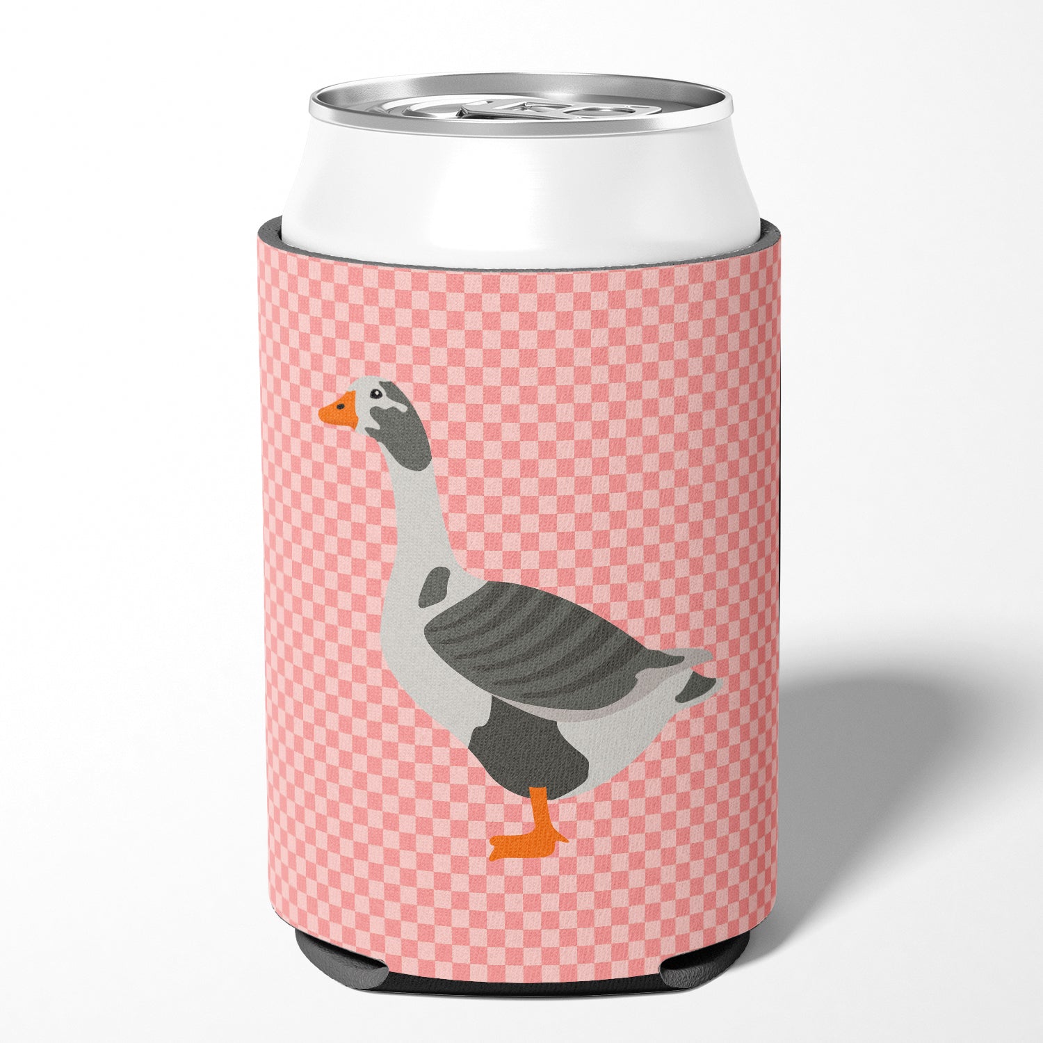 West of England Goose Pink Check Can or Bottle Hugger