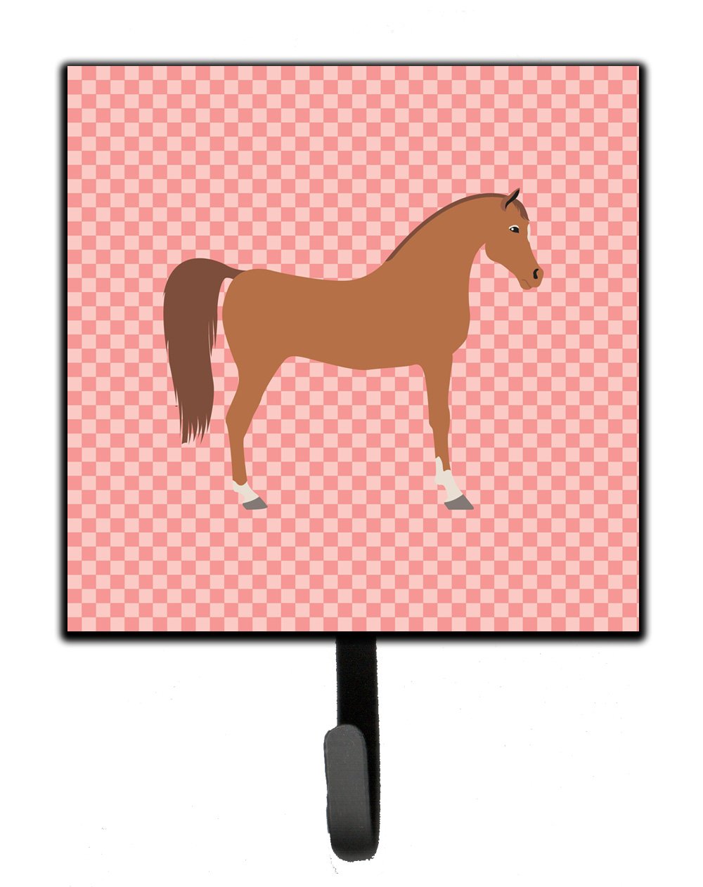 Arabian Horse Pink Check Leash or Key Holder by Caroline's Treasures
