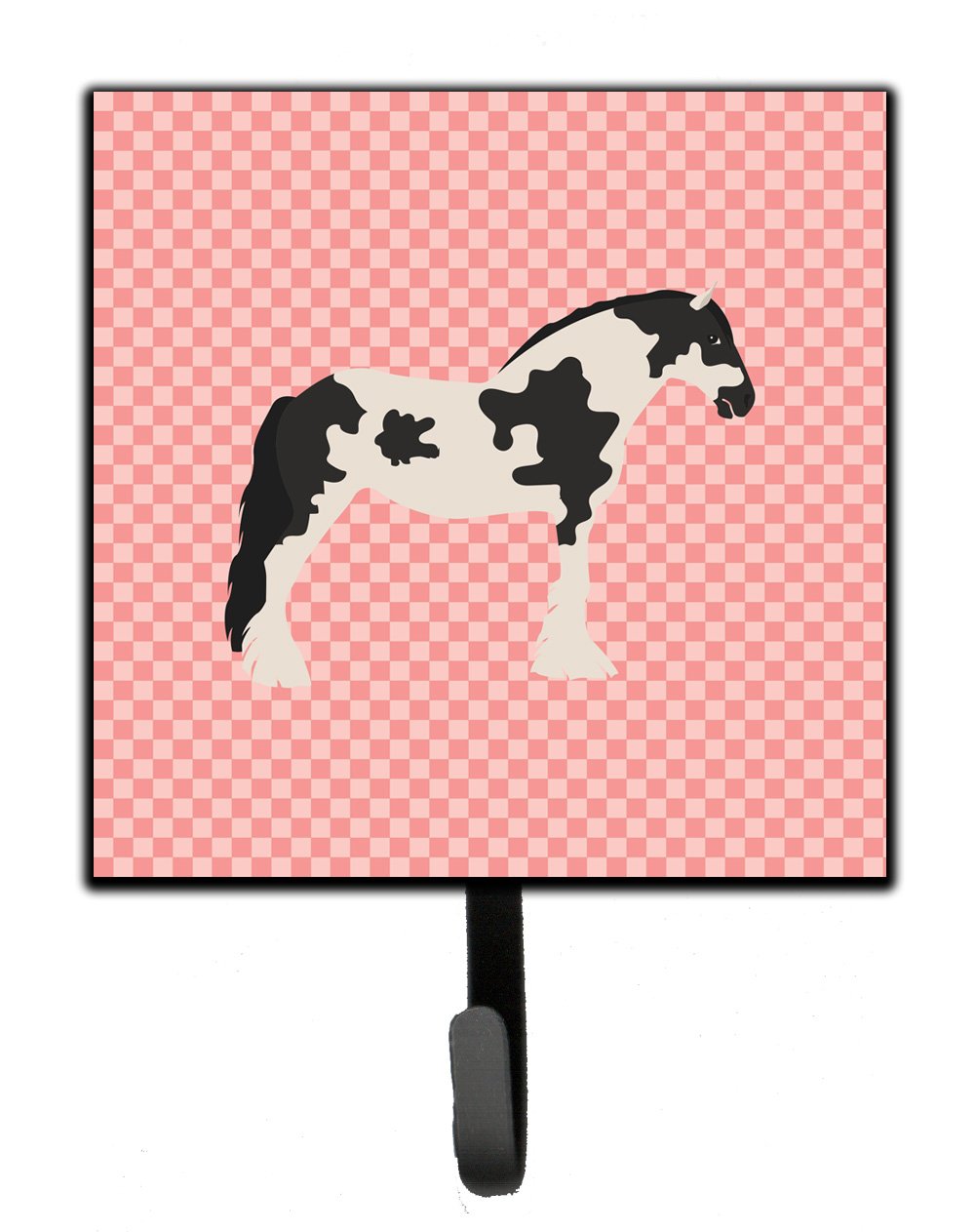 Cyldesdale Horse Pink Check Leash or Key Holder by Caroline's Treasures