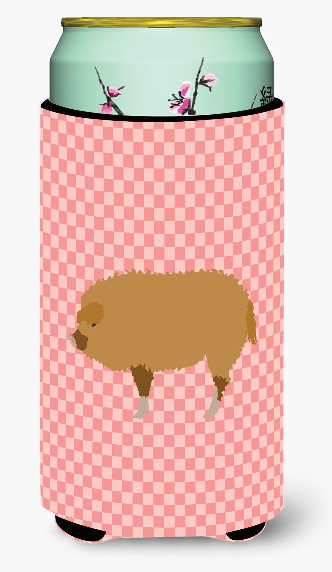 Hungarian Mangalica Pig Pink Check Tall Boy Beverage Insulator Hugger BB7934TBC by Caroline&#39;s Treasures
