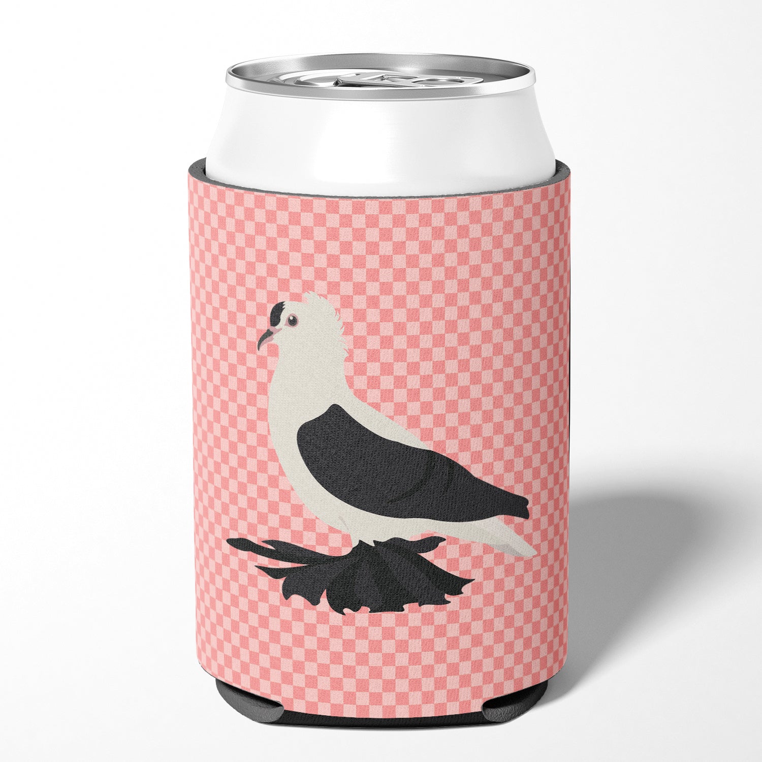 Saxon Fairy Swallow Pigeon Pink Check Can or Bottle Hugger BB7946CC