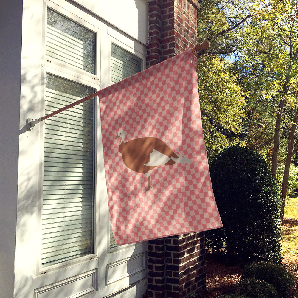 Jersey Buff Turkey Hen Pink Check Flag Canvas House Size BB7984CHF
