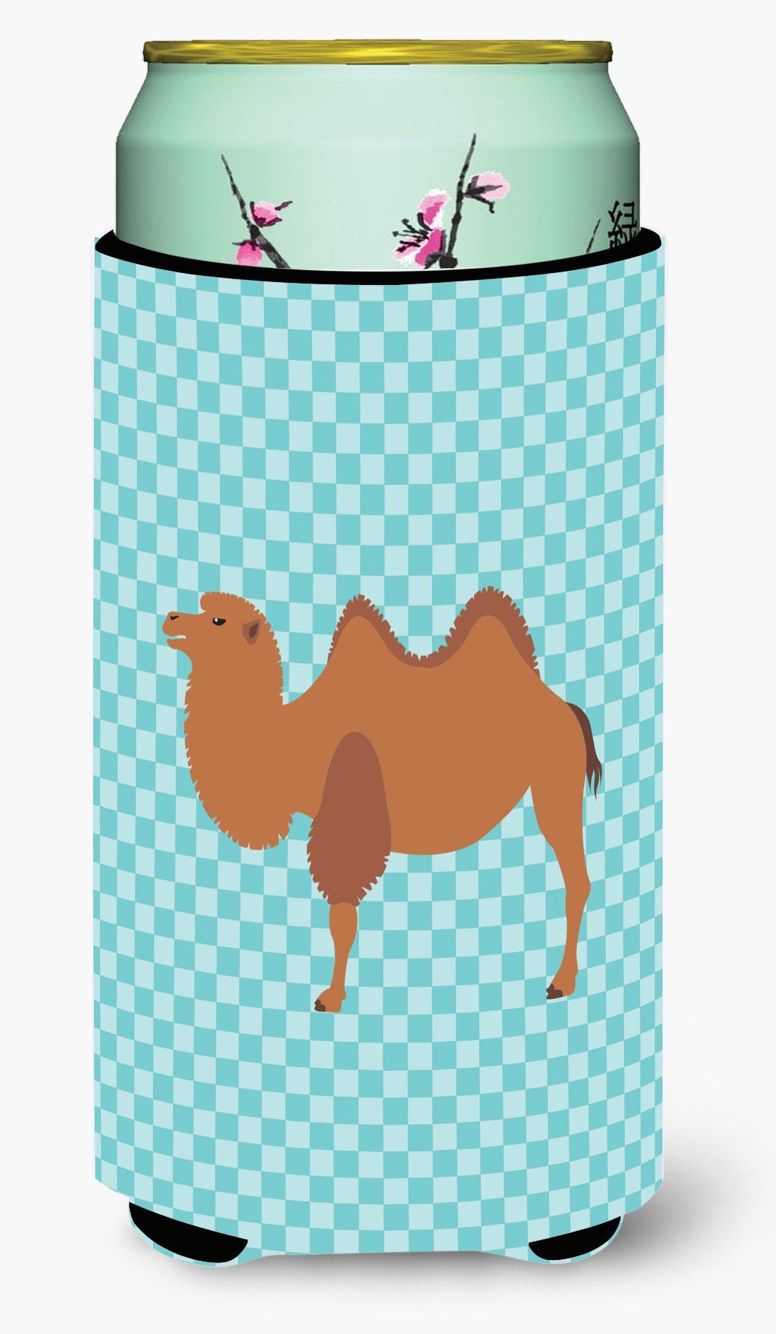 Bactrian Camel Blue Check Tall Boy Beverage Insulator Hugger BB7992TBC by Caroline's Treasures