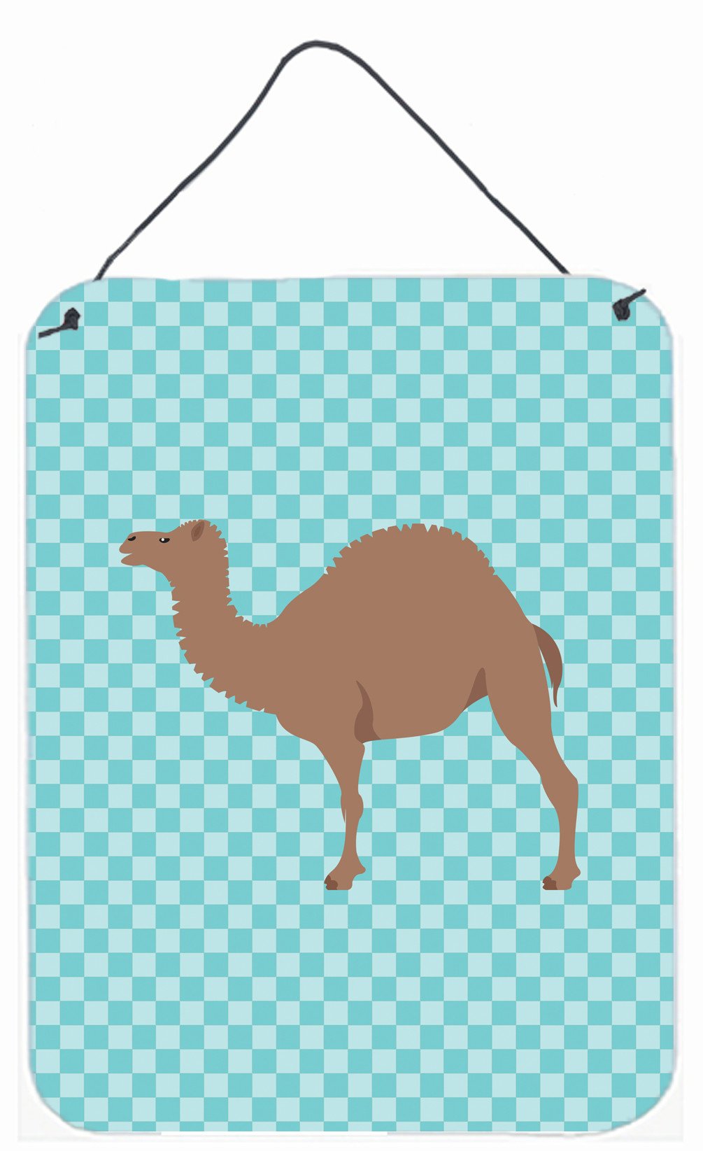 F1 Hybrid Camel Blue Check Wall or Door Hanging Prints BB7993DS1216 by Caroline's Treasures