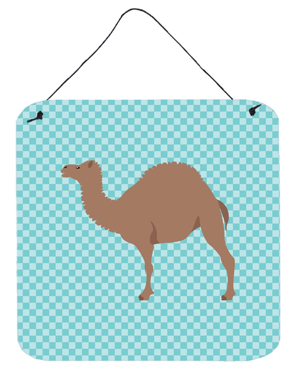 F1 Hybrid Camel Blue Check Wall or Door Hanging Prints BB7993DS66 by Caroline's Treasures