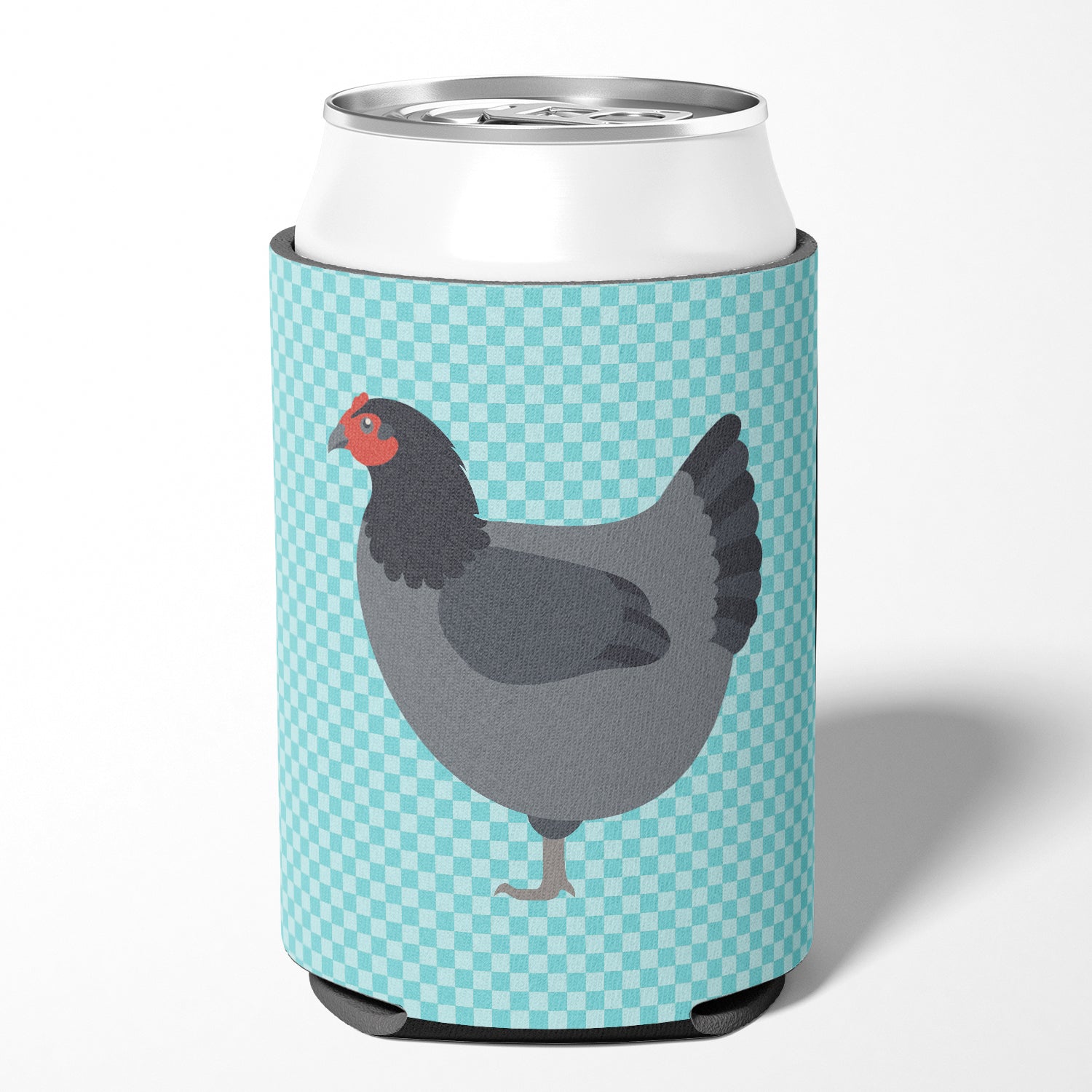 Jersey Giant Chicken Blue Check Can or Bottle Hugger BB8009CC