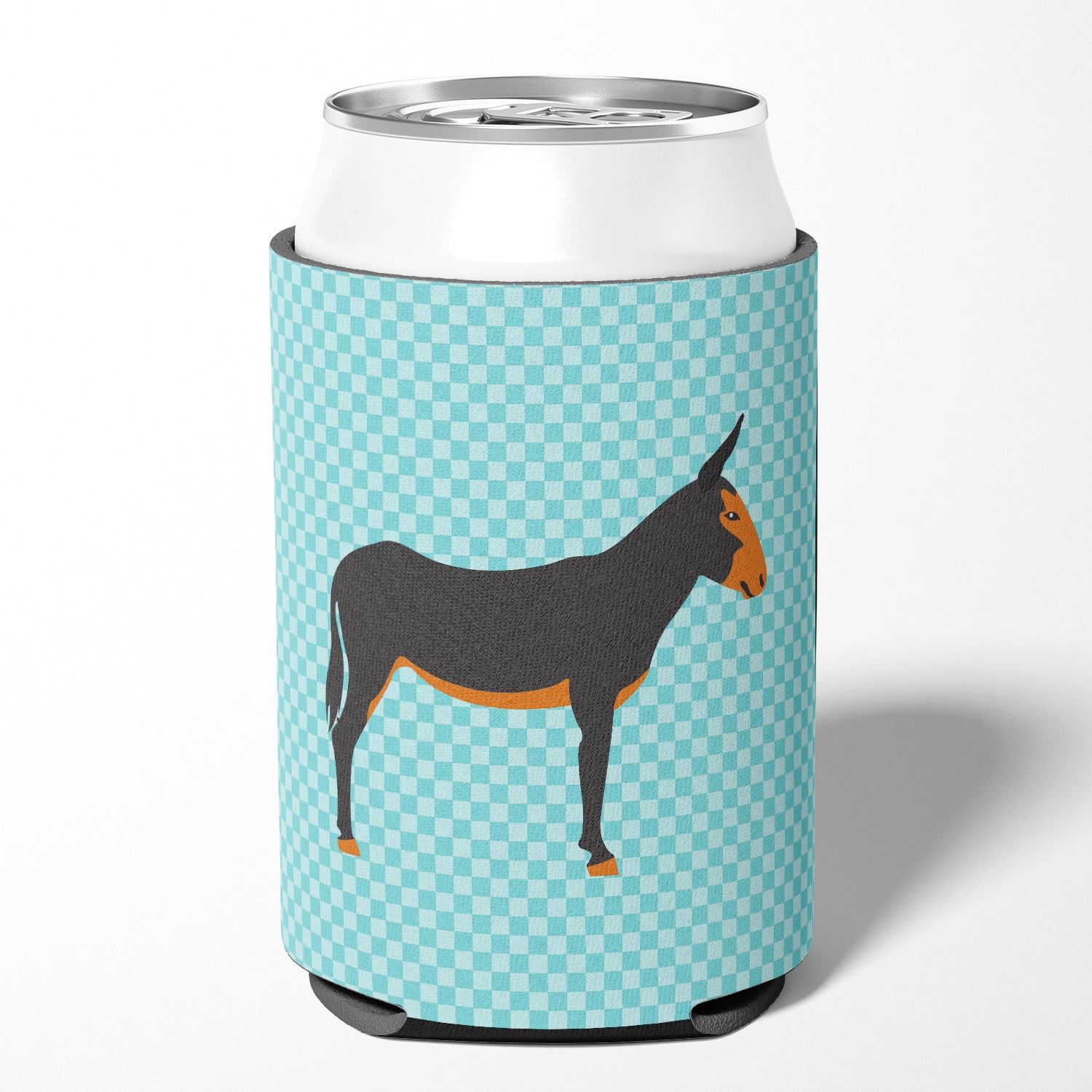 Catalan Donkey Blue Check Can or Bottle Hugger BB8029CC