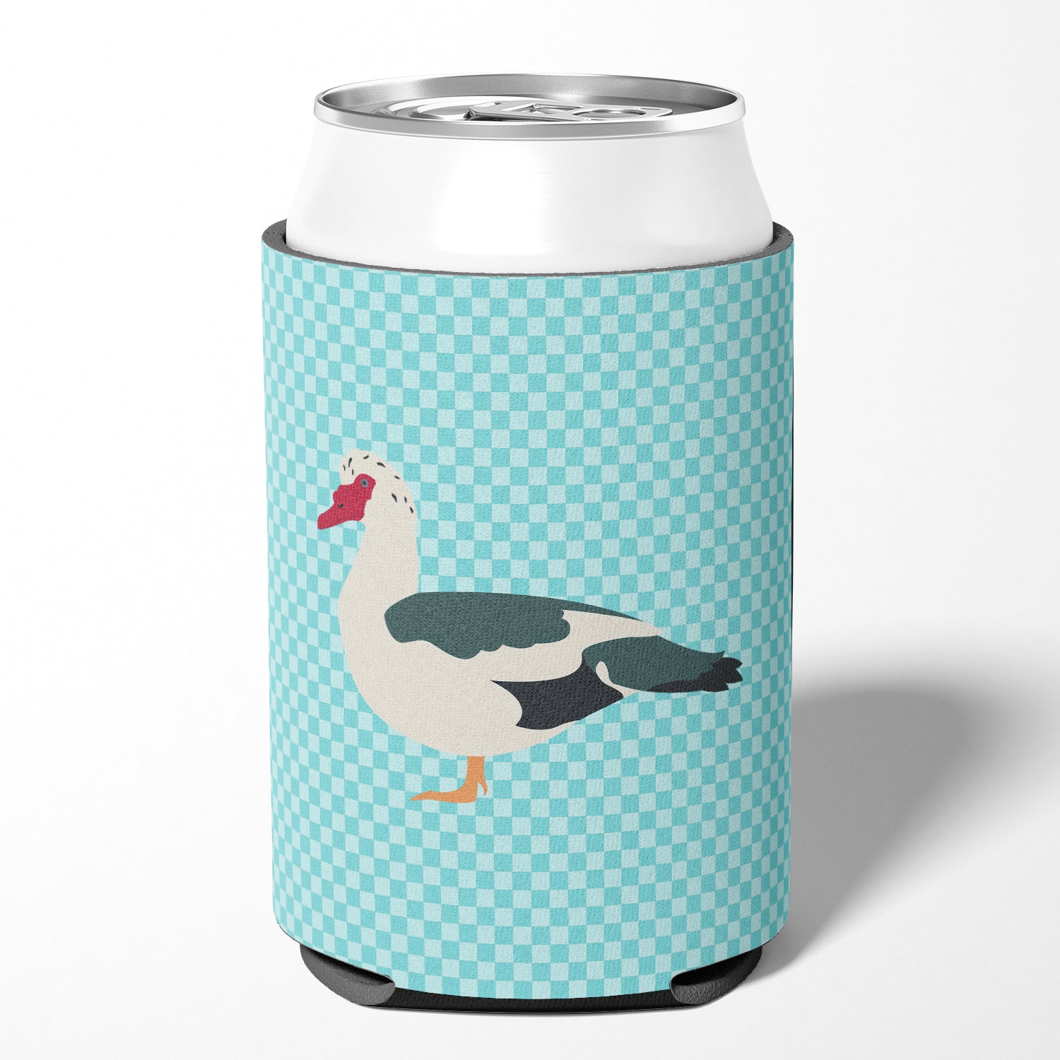 Muscovy Duck Blue Check Can or Bottle Hugger BB8038CC