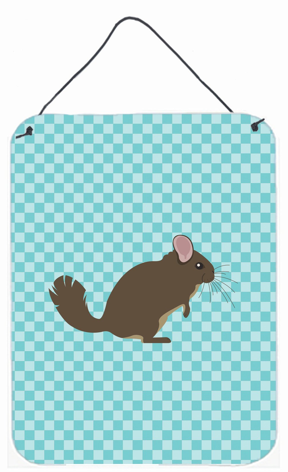 Chinchilla Blue Check Wall or Door Hanging Prints BB8049DS1216 by Caroline's Treasures