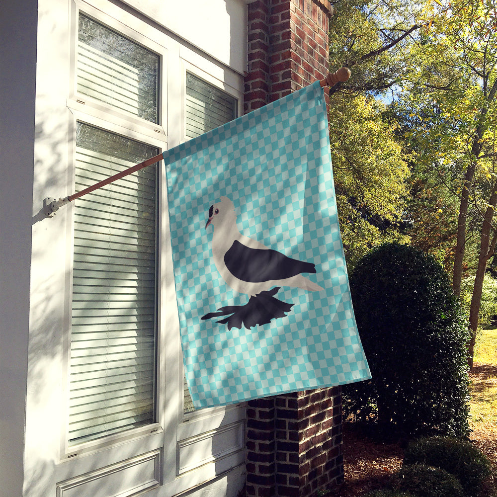 Saxon Fairy Swallow Pigeon Blue Check Flag Canvas House Size BB8120CHF