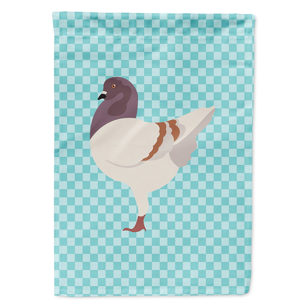 German Modena Pigeon Blue Check Flag Canvas House Size BB8123CHF