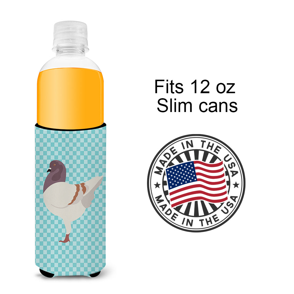 German Modena Pigeon Blue Check  Ultra Hugger for slim cans