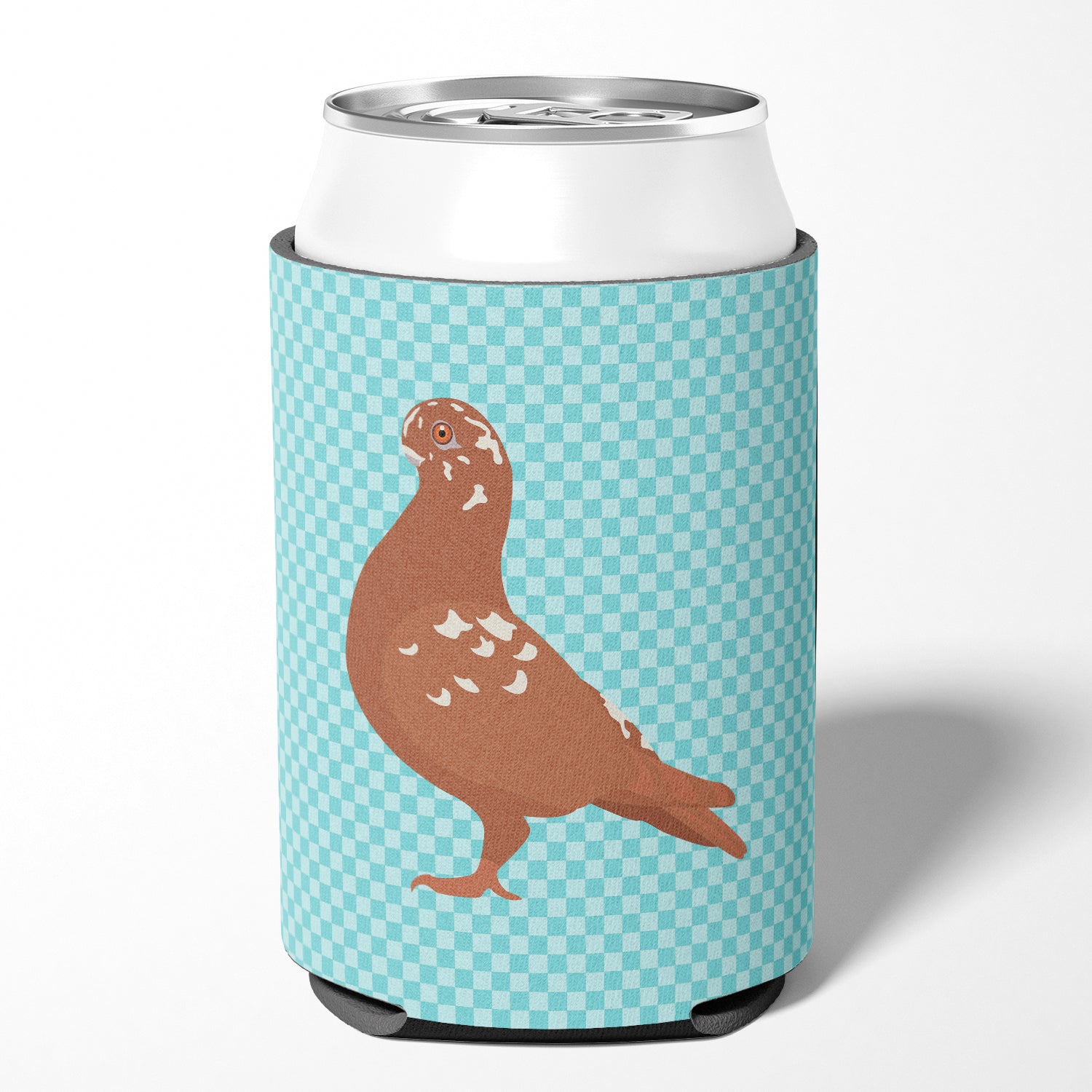 African Owl Pigeon Blue Check Can or Bottle Hugger BB8127CC