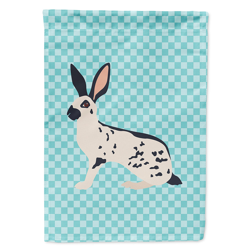 English Spot Rabbit Blue Check Flag Canvas House Size BB8135CHF