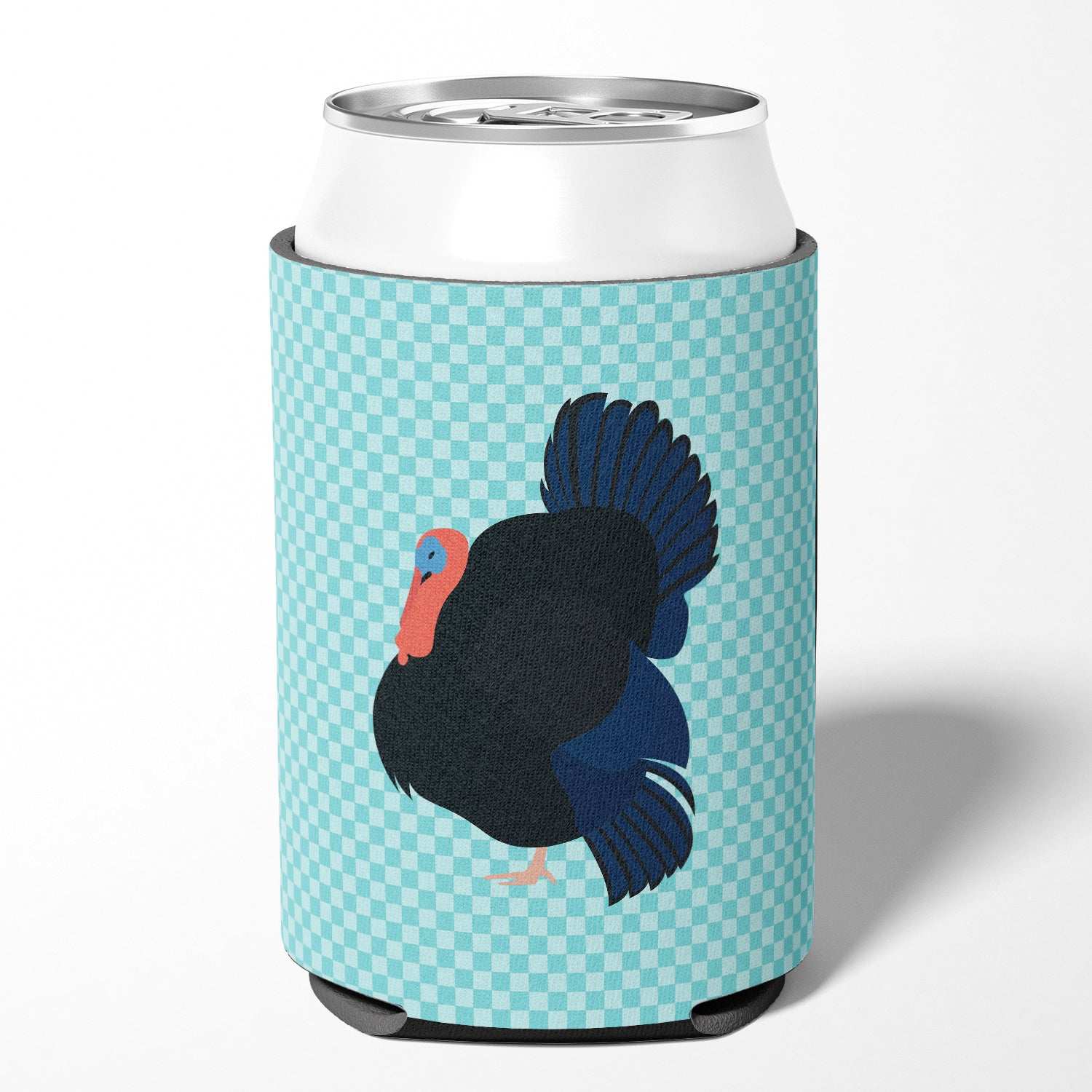 Norfolk Black Turkey Blue Check Can or Bottle Hugger BB8159CC