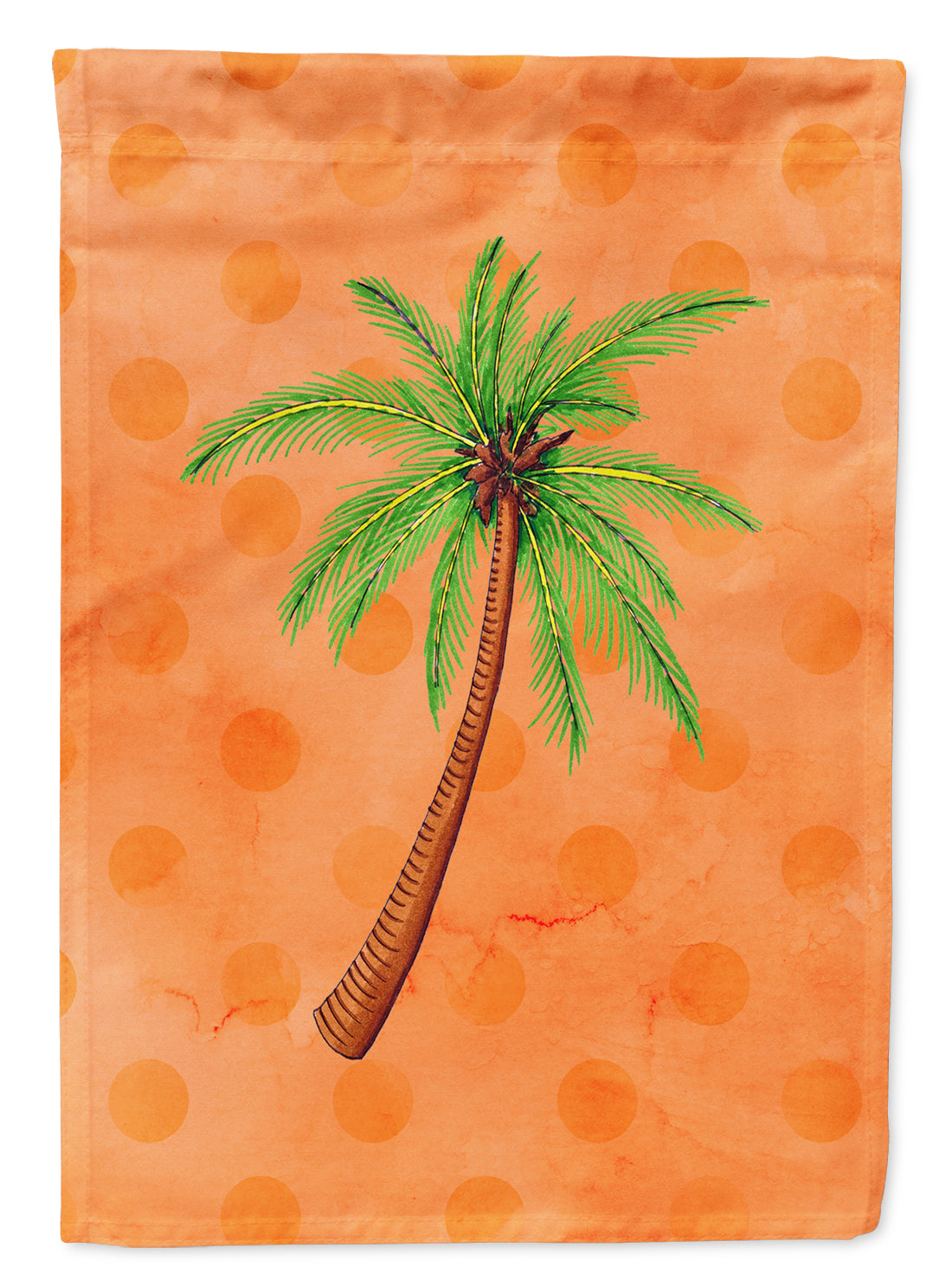 Palm Tree Orange Polkadot Flag Garden Size BB8168GF