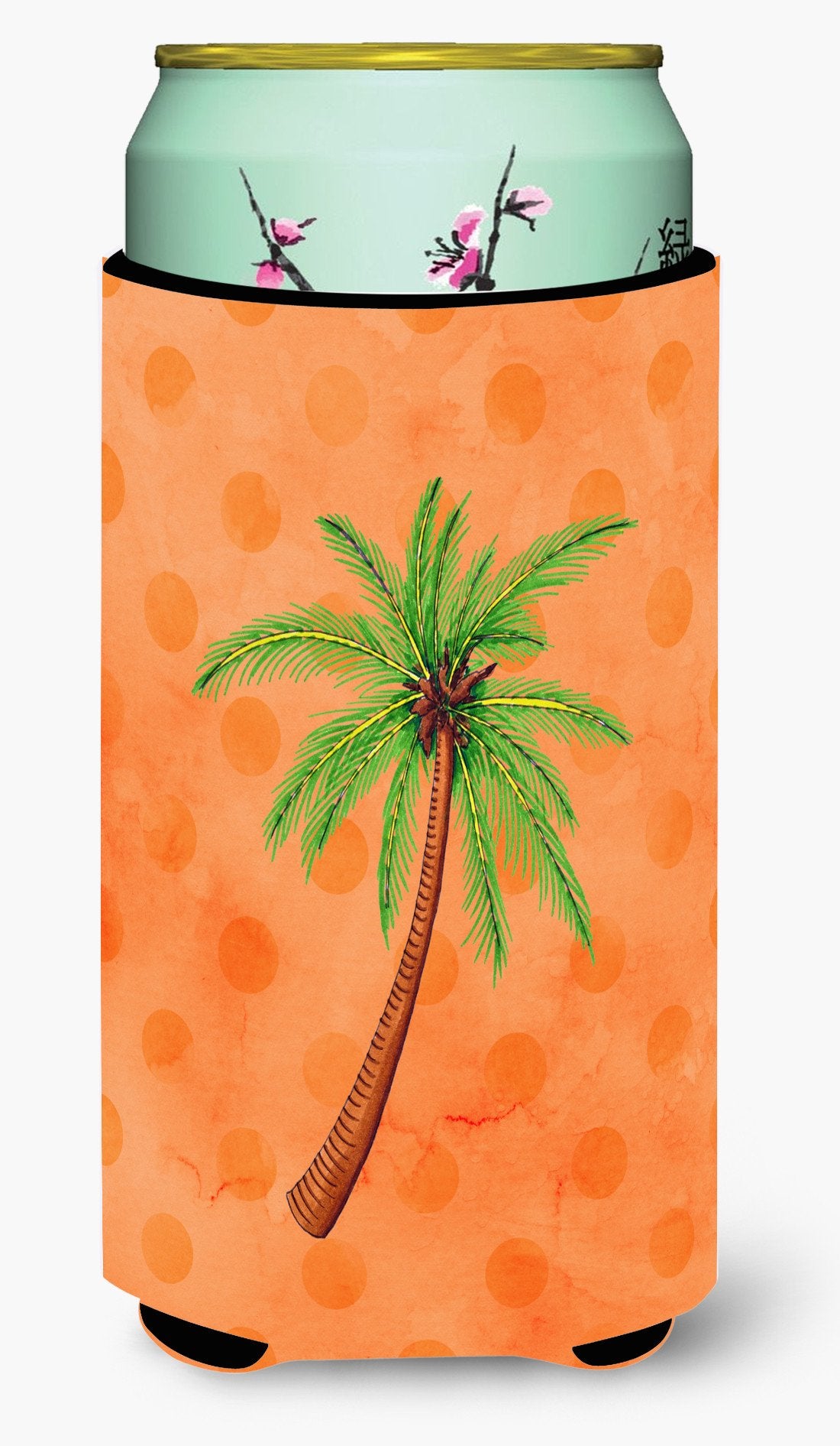 Palm Tree Orange Polkadot Tall Boy Beverage Insulator Hugger BB8168TBC by Caroline's Treasures