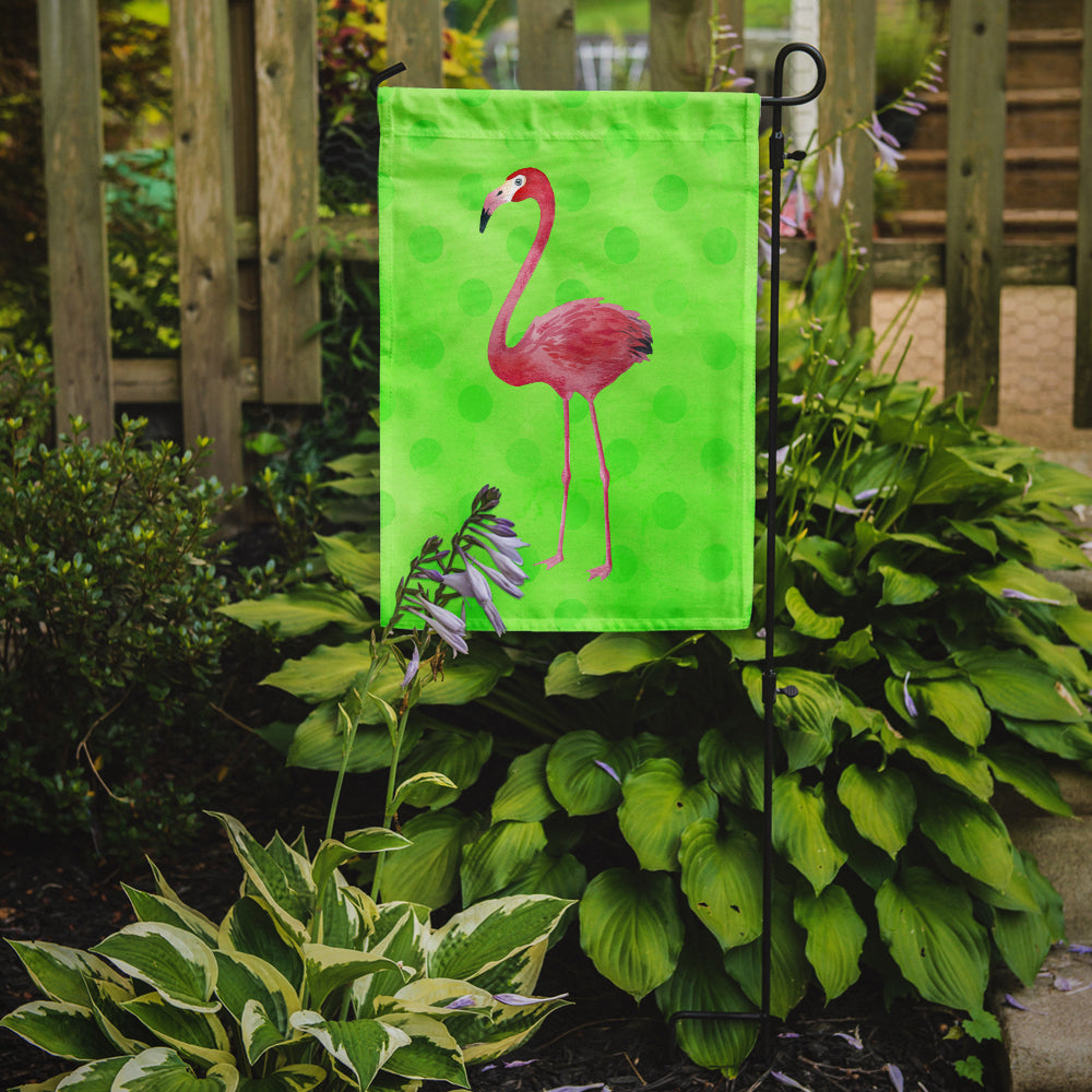 Flamingo Green Polkadot Flag Garden Size BB8185GF