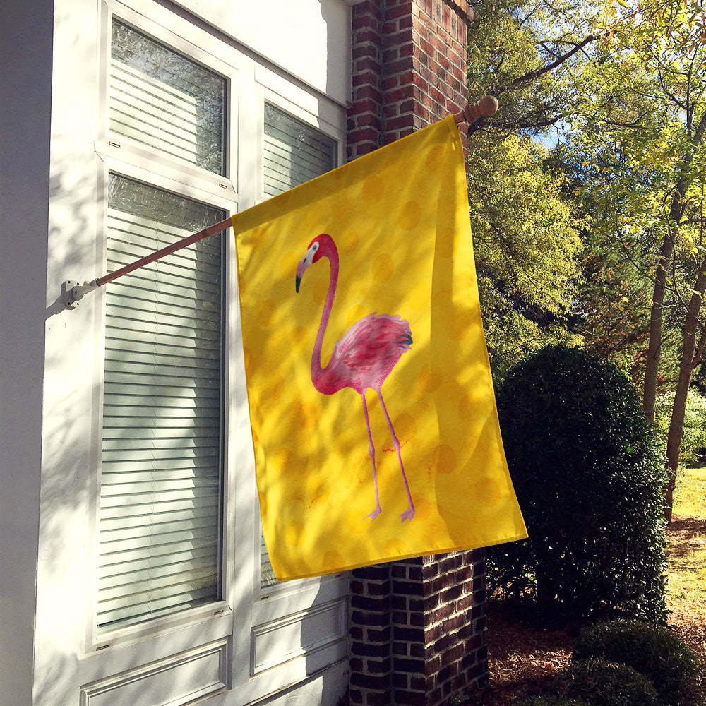 Flamingo Yellow Polkadot Flag Canvas House Size BB8187CHF