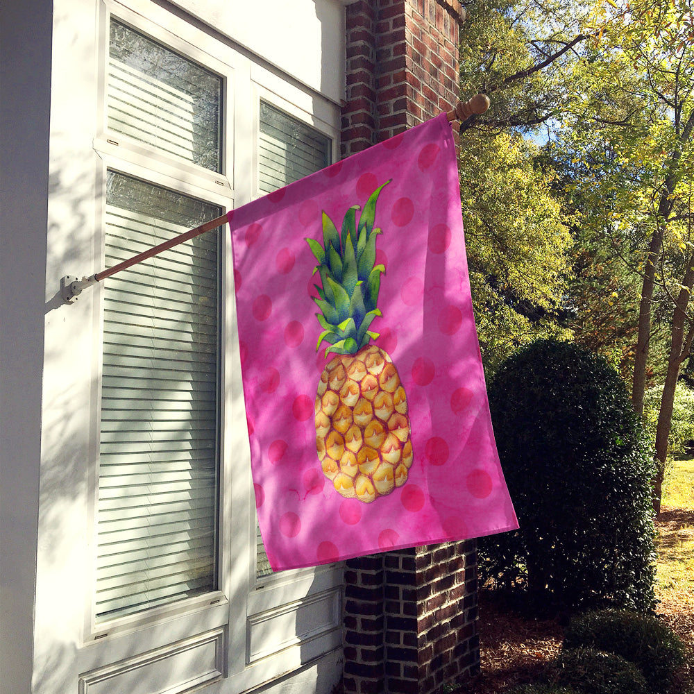 Pineapple Pink Polkadot Flag Canvas House Size BB8194CHF