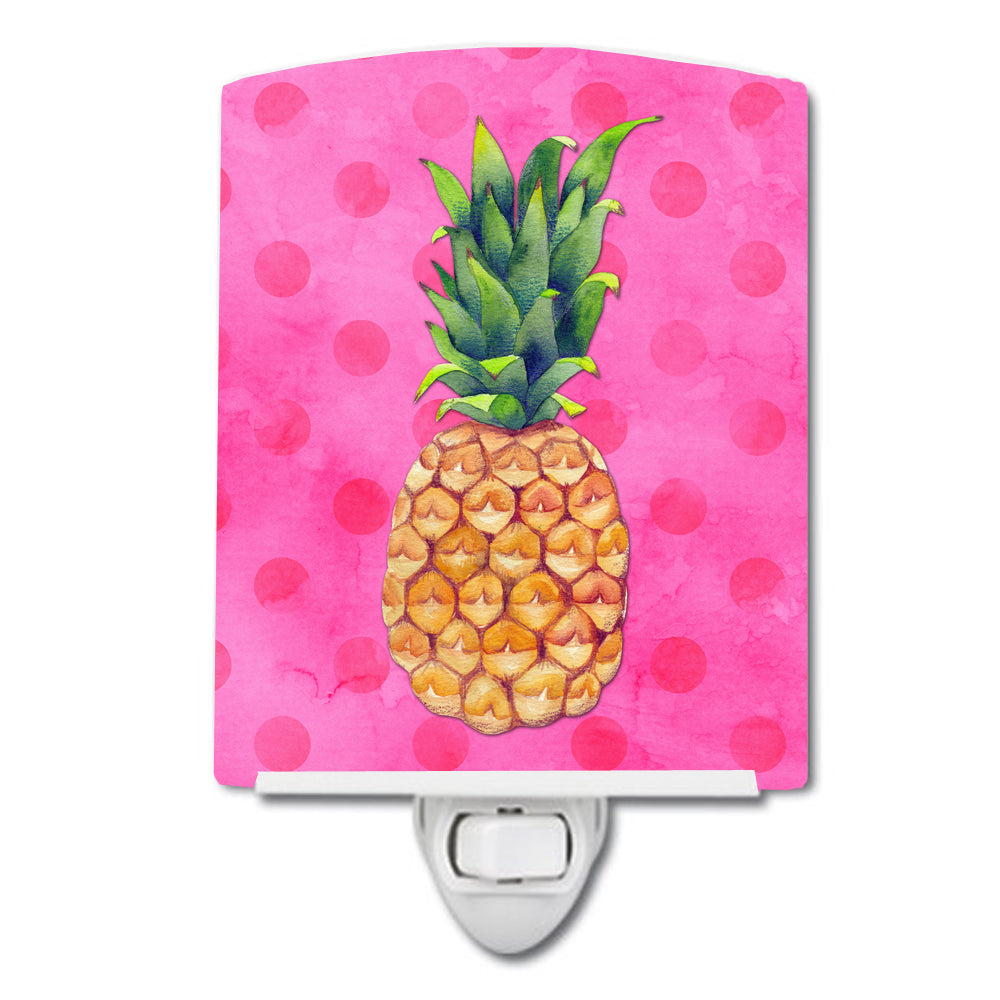 Pineapple Pink Polkadot Ceramic Night Light BB8194CNL - the-store.com