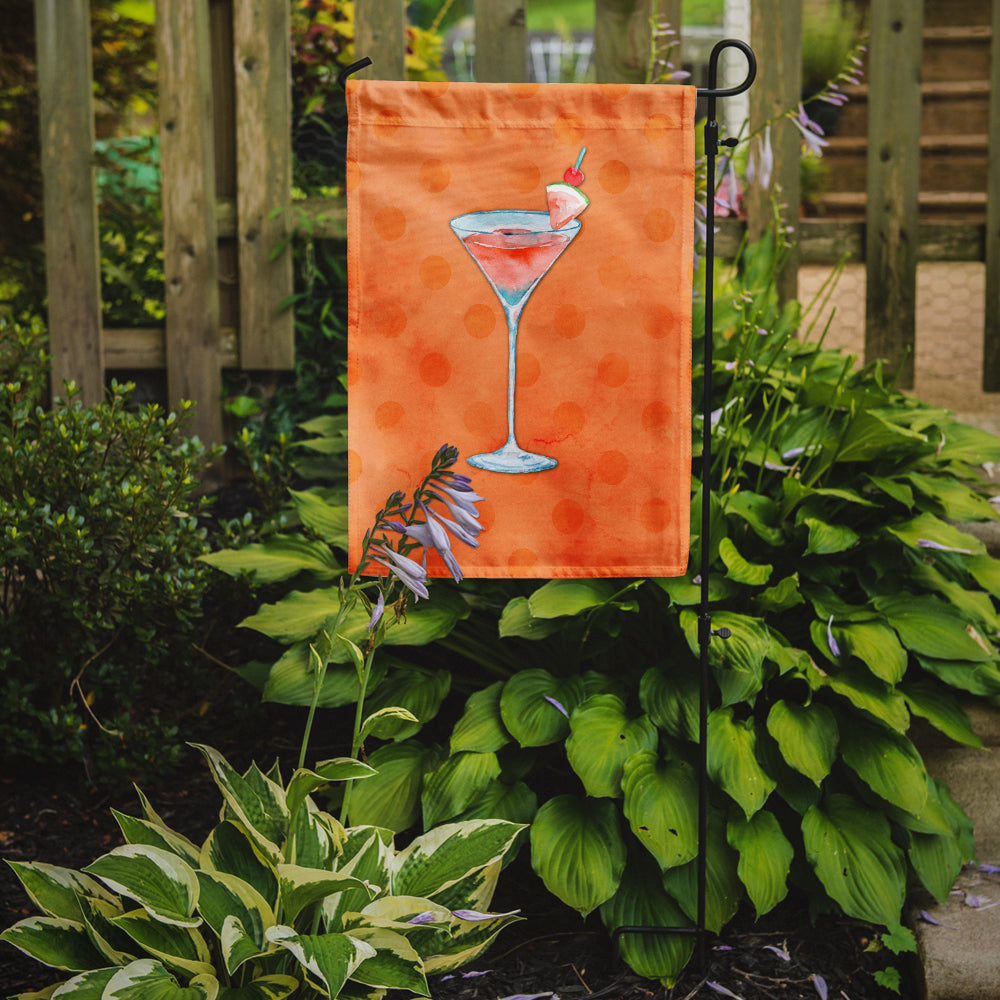 Summer Martini Orange Polkadot Flag Garden Size BB8218GF