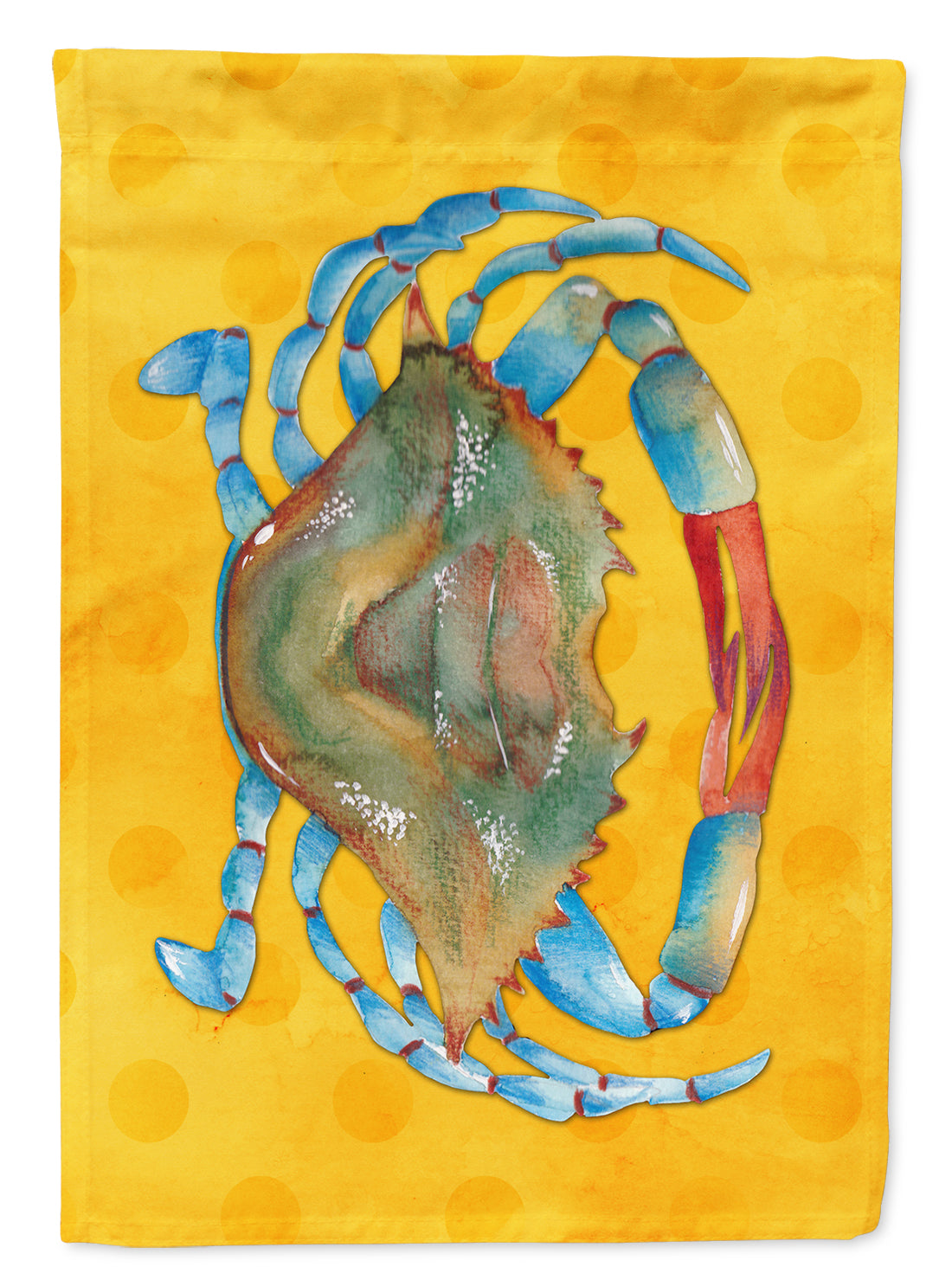 Blue Crab Yellow Polkadot Flag Garden Size BB8247GF