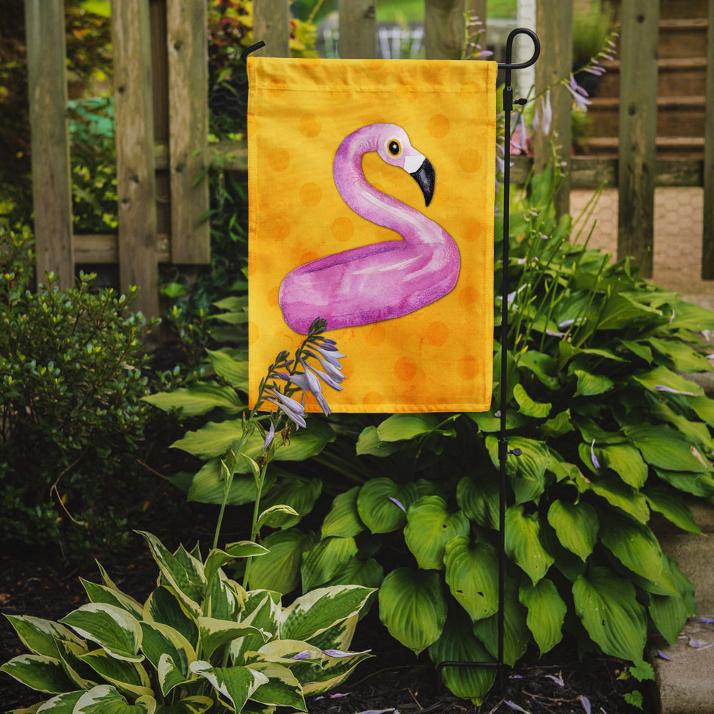 Flamingo Floaty Yellow Polkadot Flag Garden Size BB8257GF