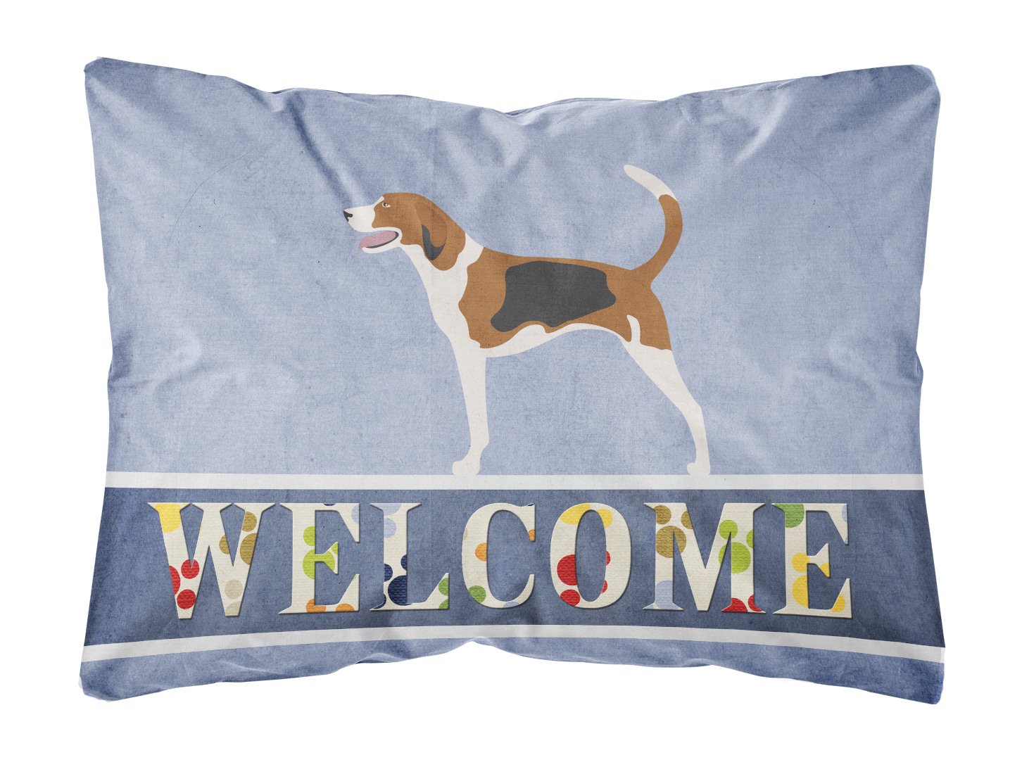 American Foxhound Welcome Canvas Fabric Decorative Pillow by Caroline's Treasures