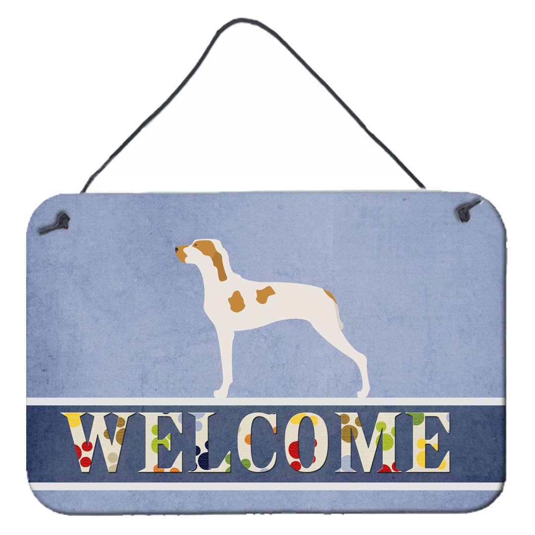 Ariege Pointer Welcome Wall or Door Hanging Prints BB8272DS812 by Caroline's Treasures