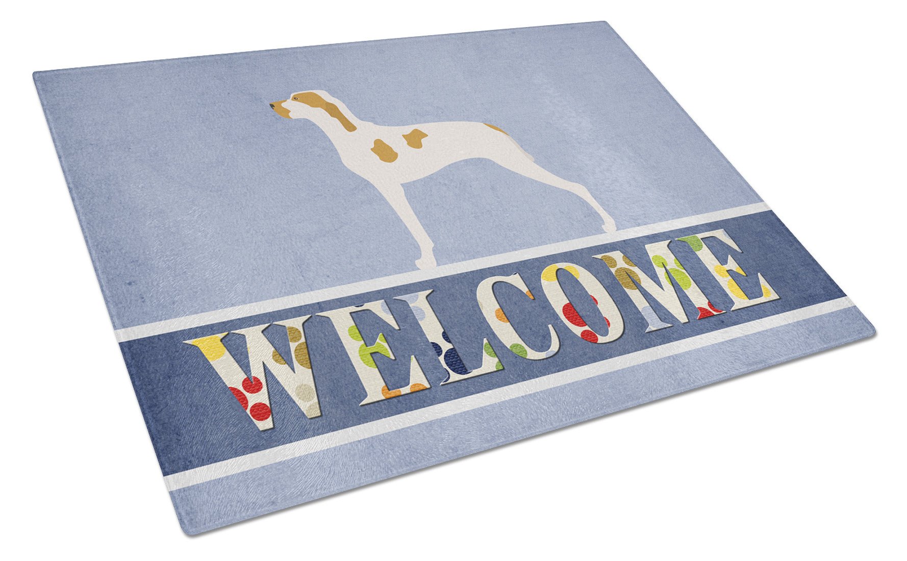 Ariege Pointer Welcome Glass Cutting Board Large BB8272LCB by Caroline's Treasures