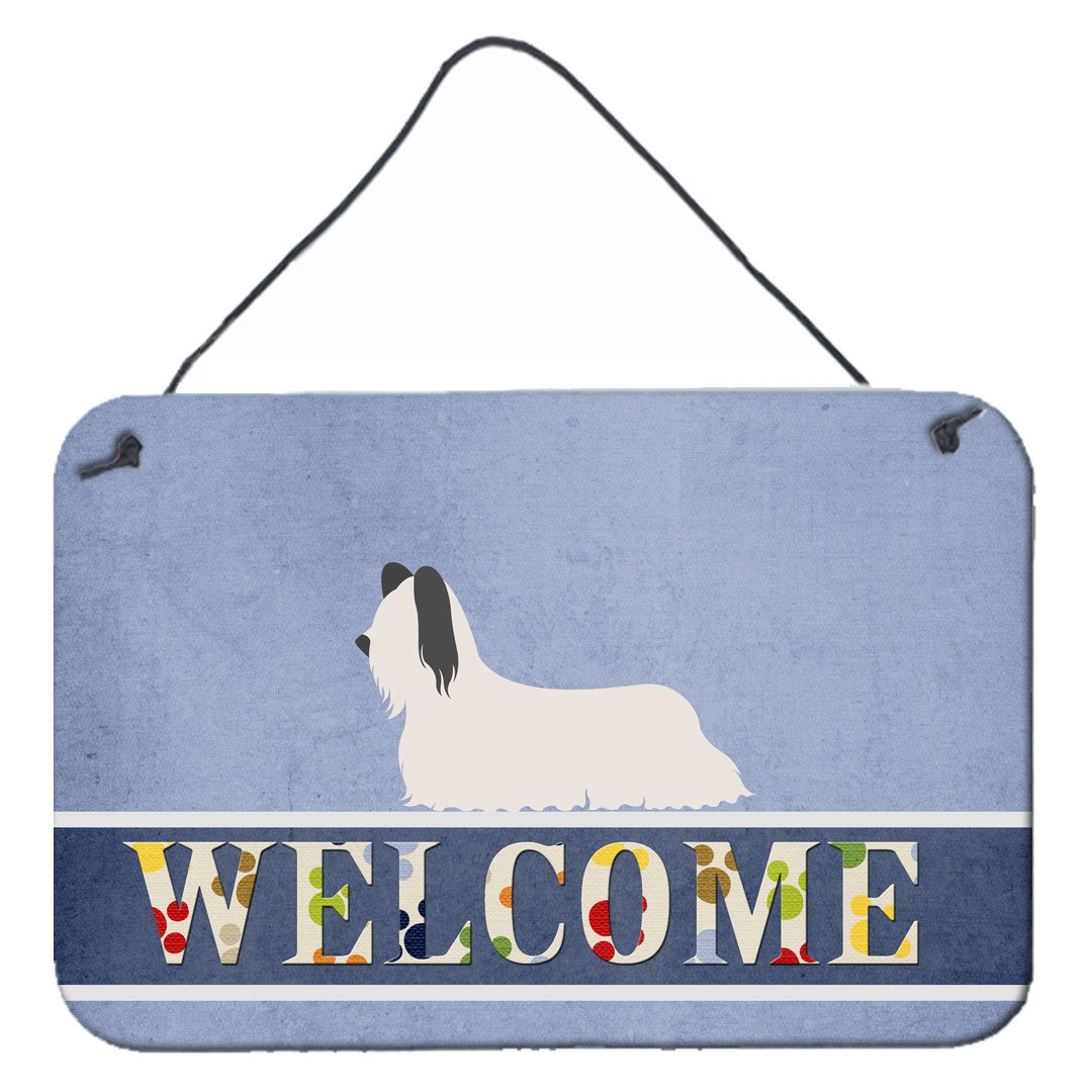 Skye Terrier Welcome Wall or Door Hanging Prints BB8278DS812 by Caroline's Treasures