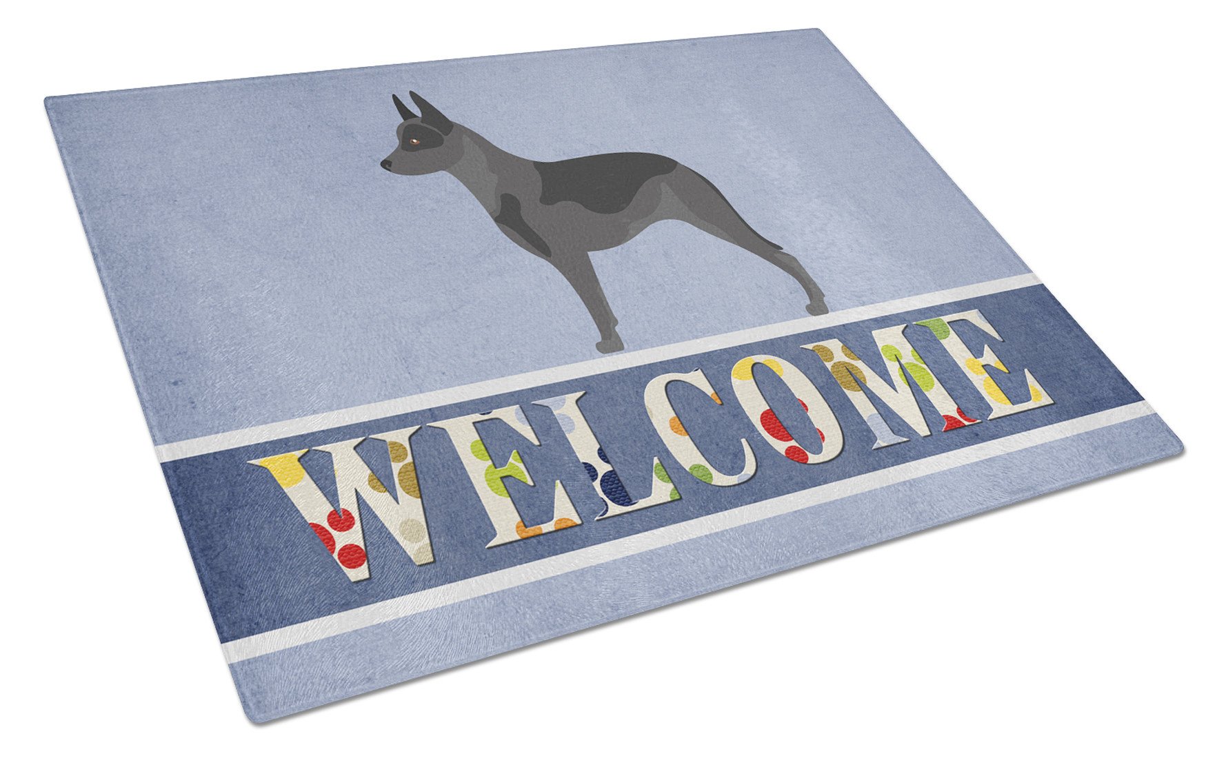 Australian Cattle Dog Welcome Glass Cutting Board Large BB8289LCB by Caroline's Treasures